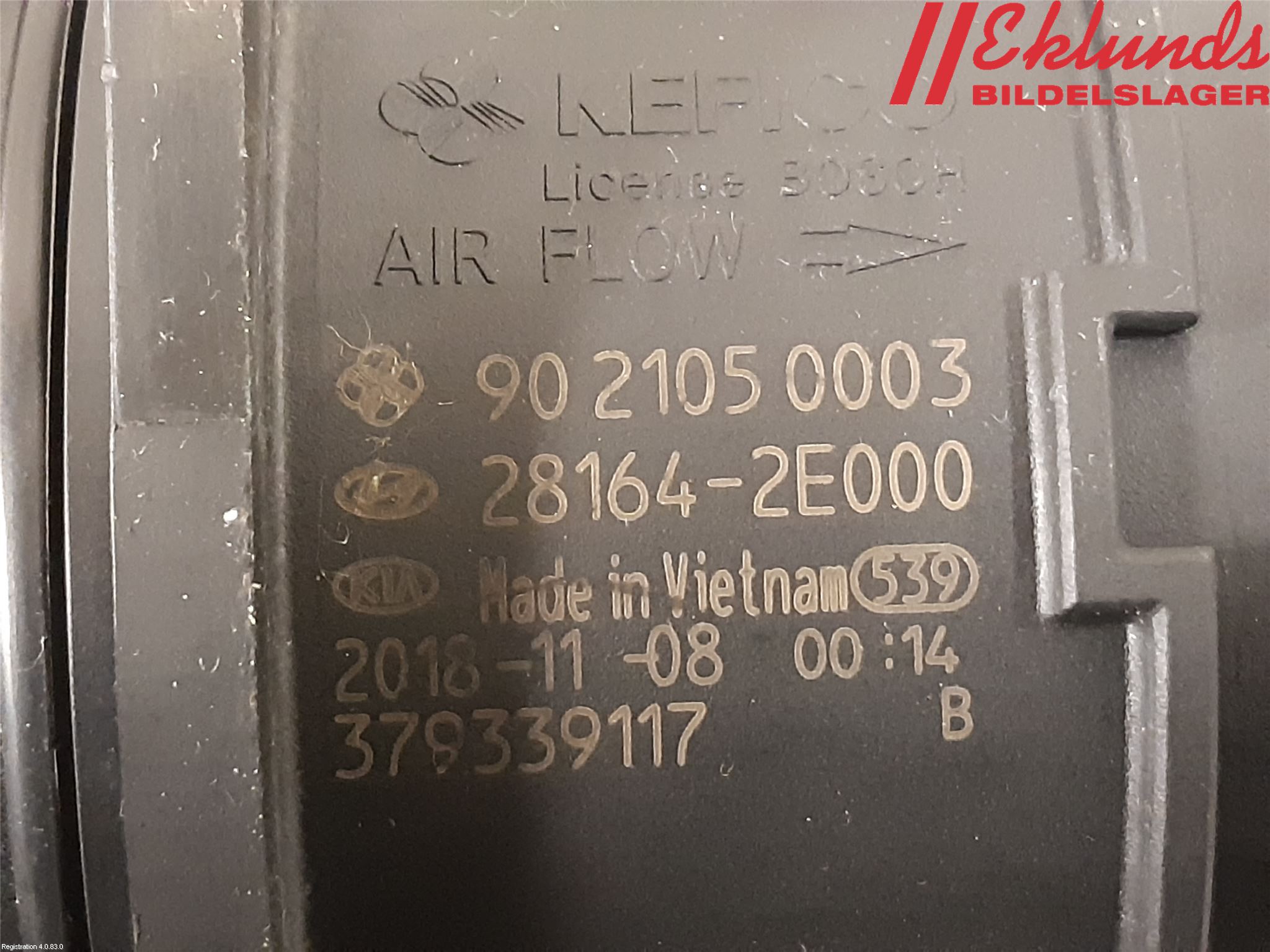 Kia OPTIMA 16-20 Injluftmassamätare