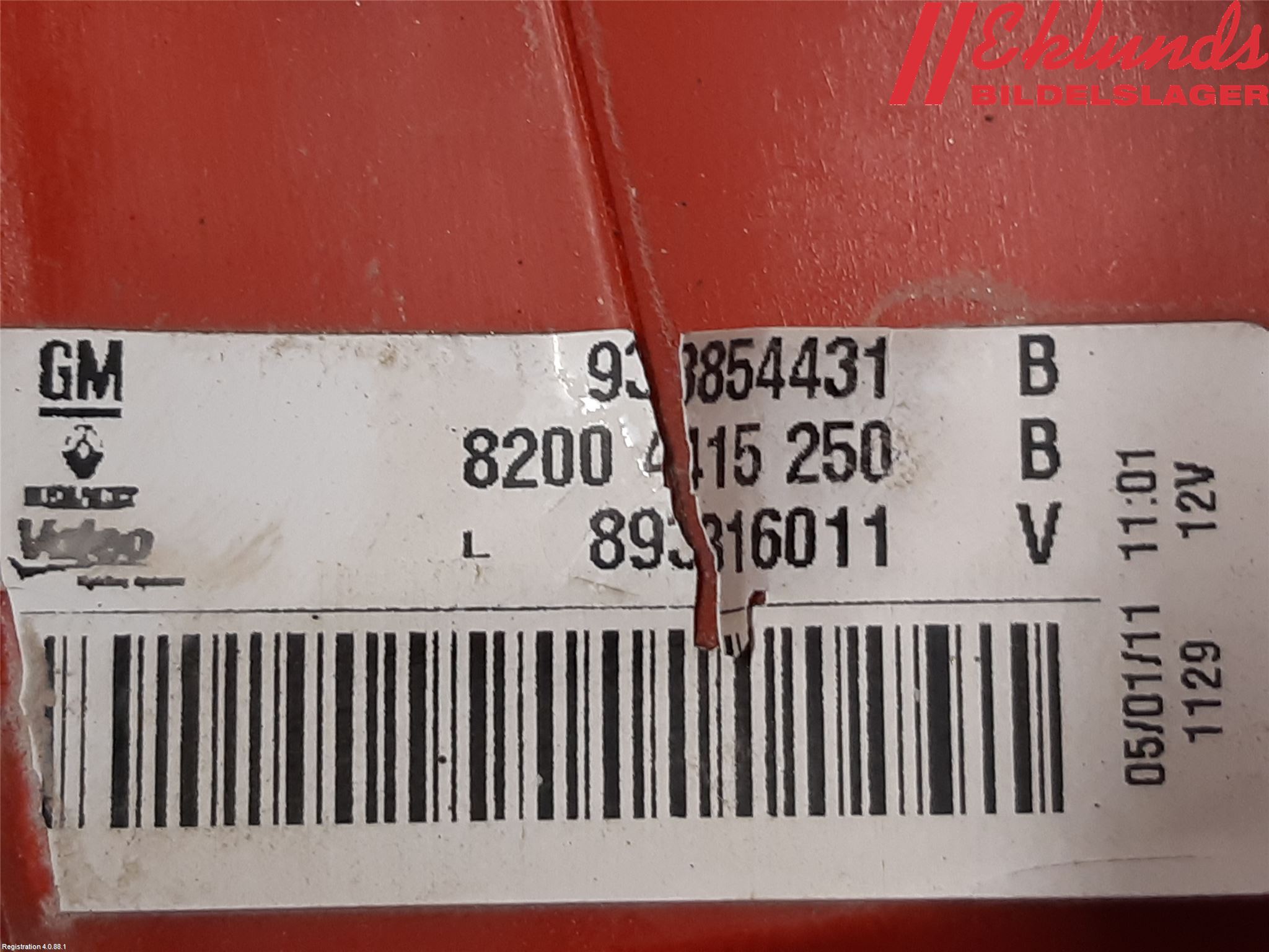 Nissan PRIMASTAR Bakljus Vänster