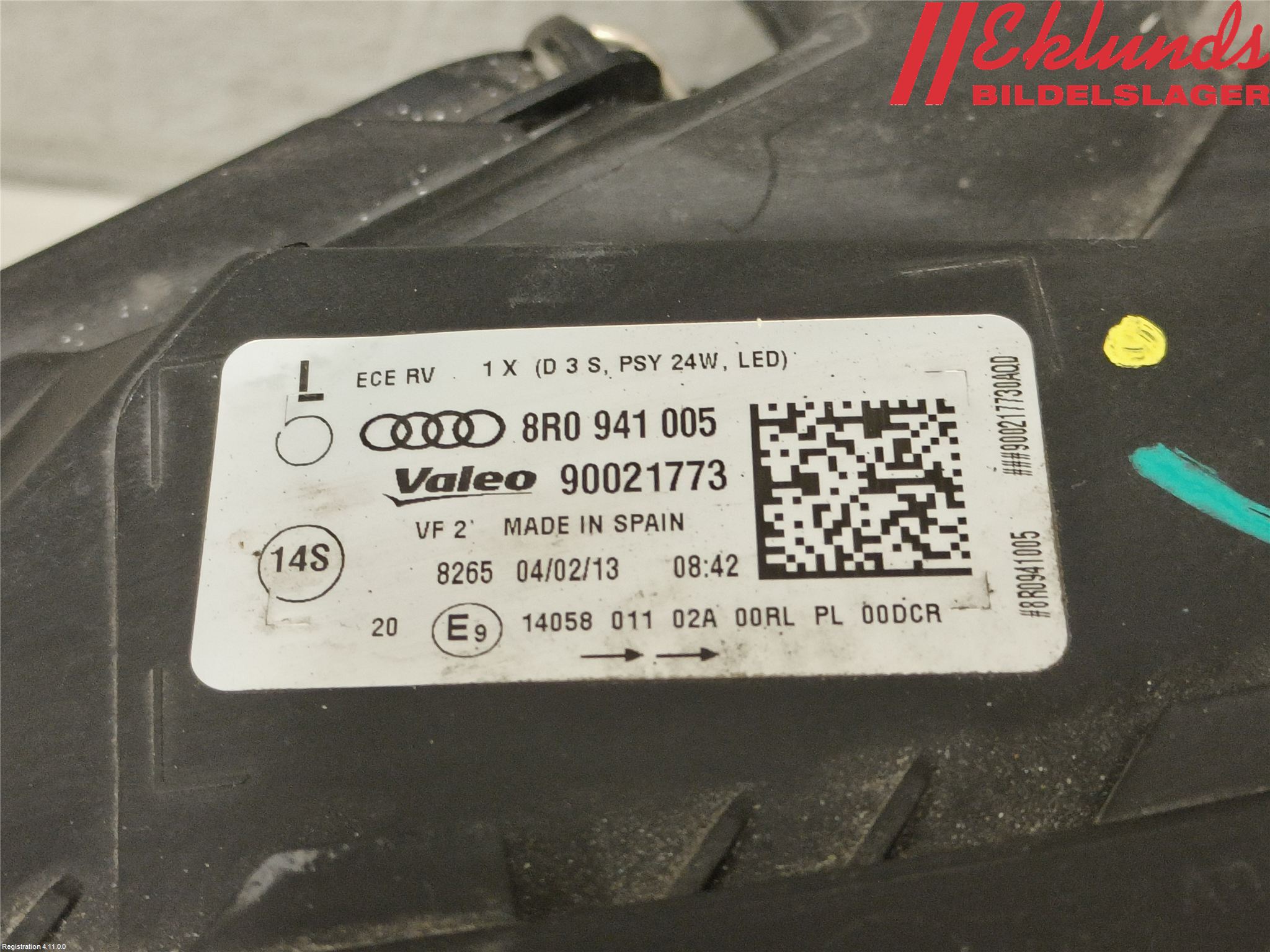 Audi Q5 09-16 Strålkastare Vänster