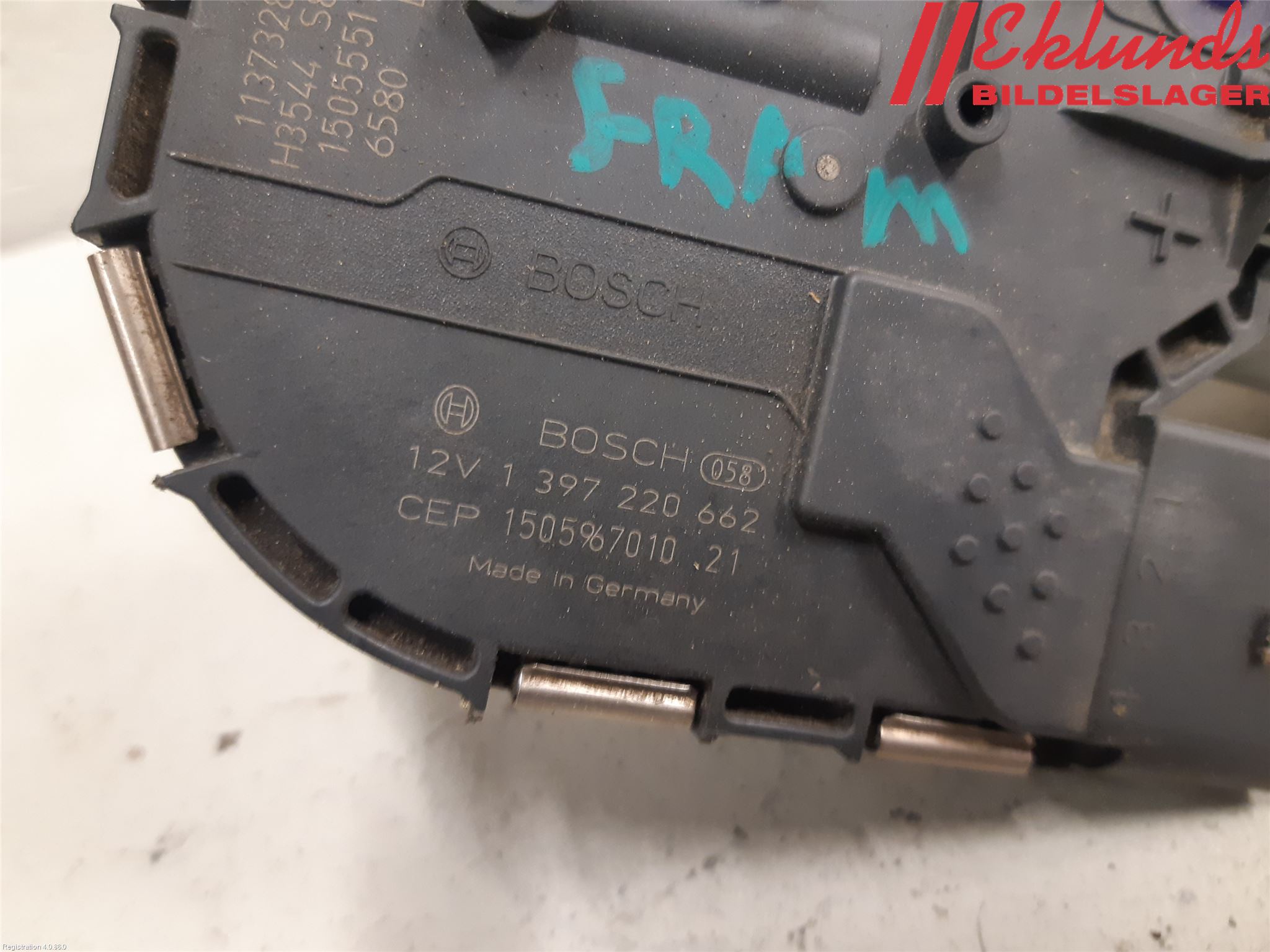 Volkswagen VW PASSAT 15-19 Torkarmotor Vindruta