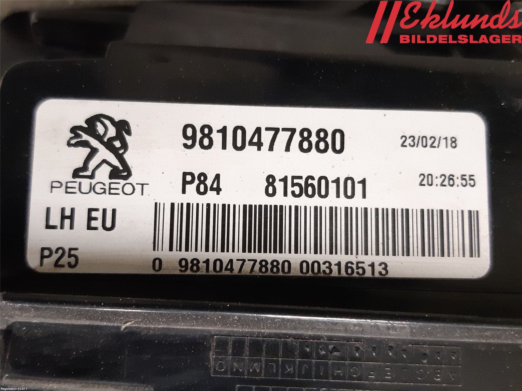 Peugeot 3008 17-24 Bakljus Lucka Vä