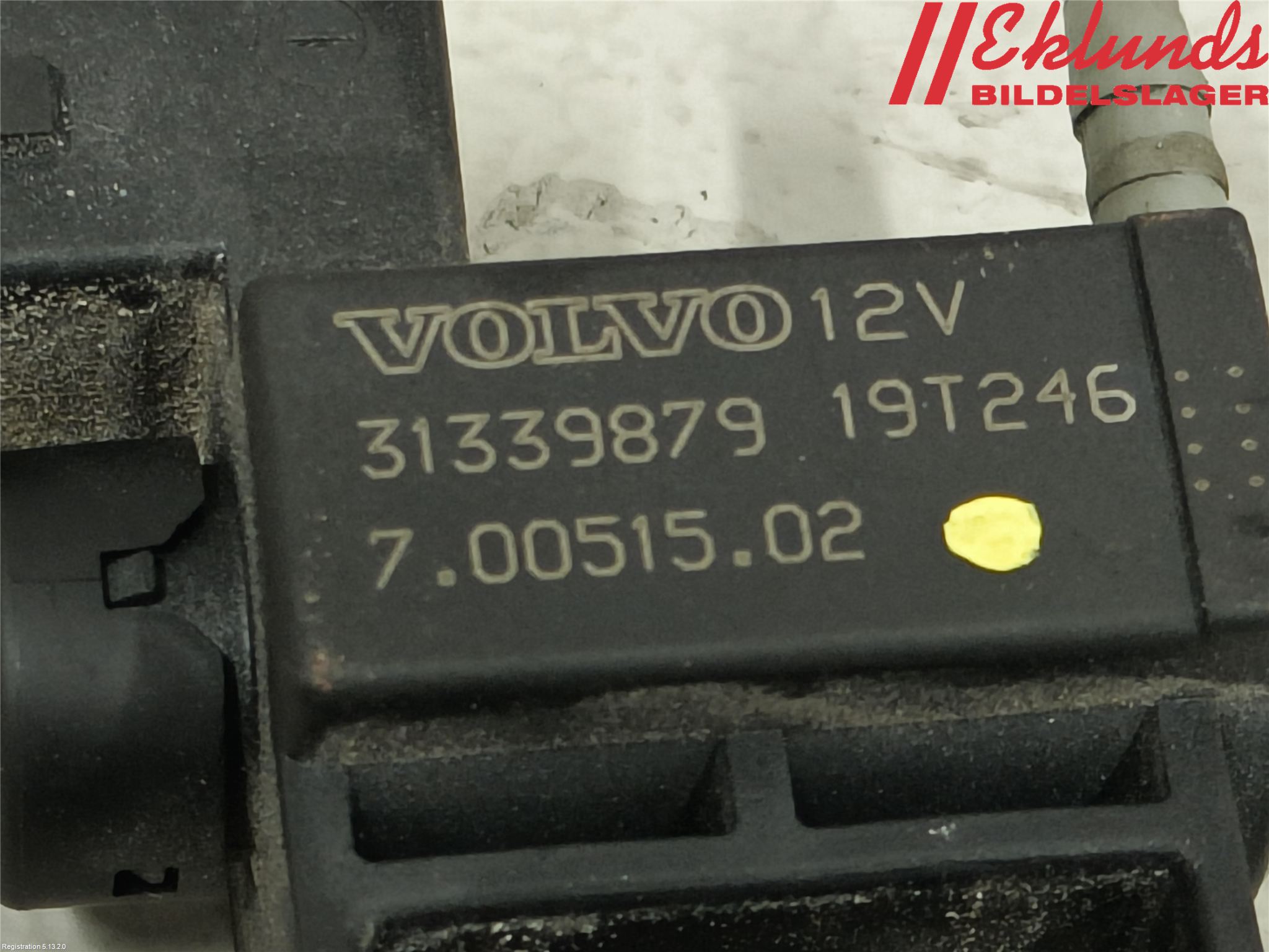 Volvo XC40/RECHARGE 18- Vakuumventil