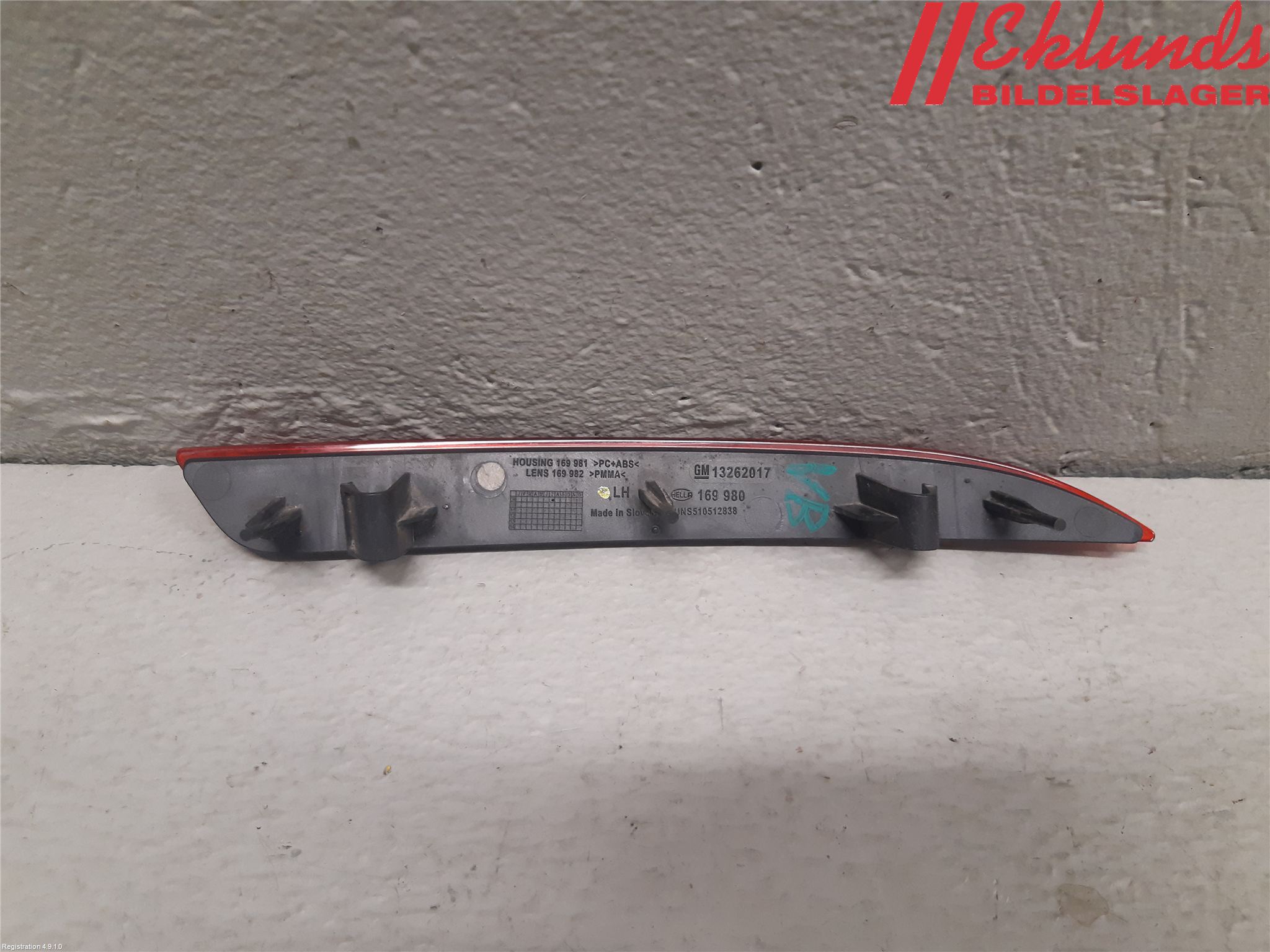 Opel ASTRA J 10-15 Dimljus/Reflex Bak