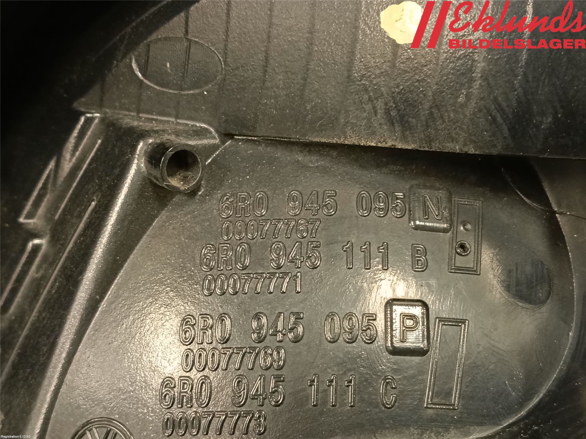 Volkswagen VW POLO 10-17 Bakljus Vänster