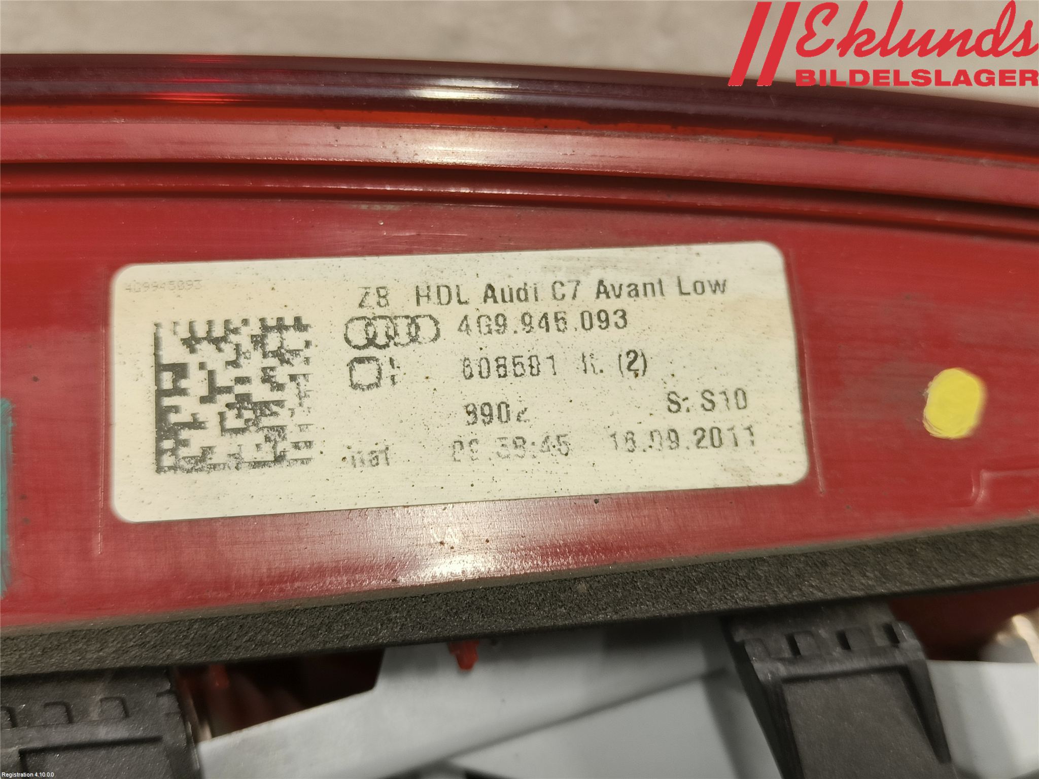 Audi A6/S6 4G 11-18 Bakljus Lucka Vä