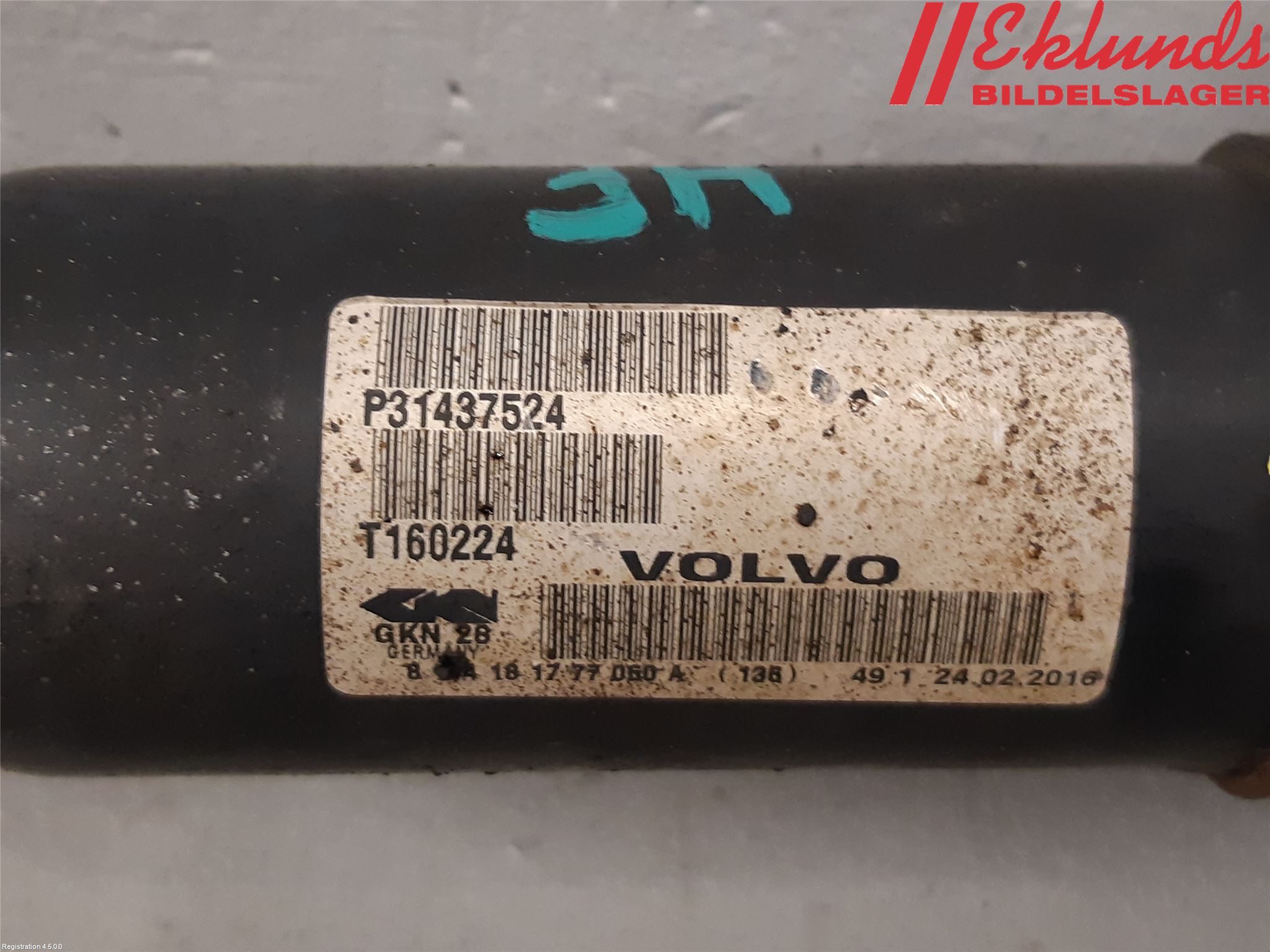 Volvo V60 CROSS COUNTRY 16-18 Drivaxel Fram Höger