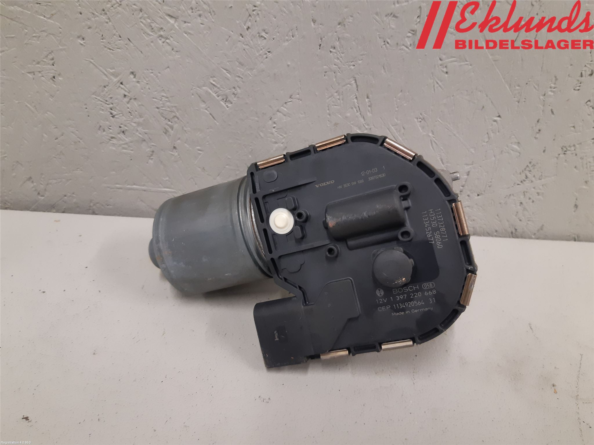 Volvo XC60 09-13 Torkarmotor Vindruta
