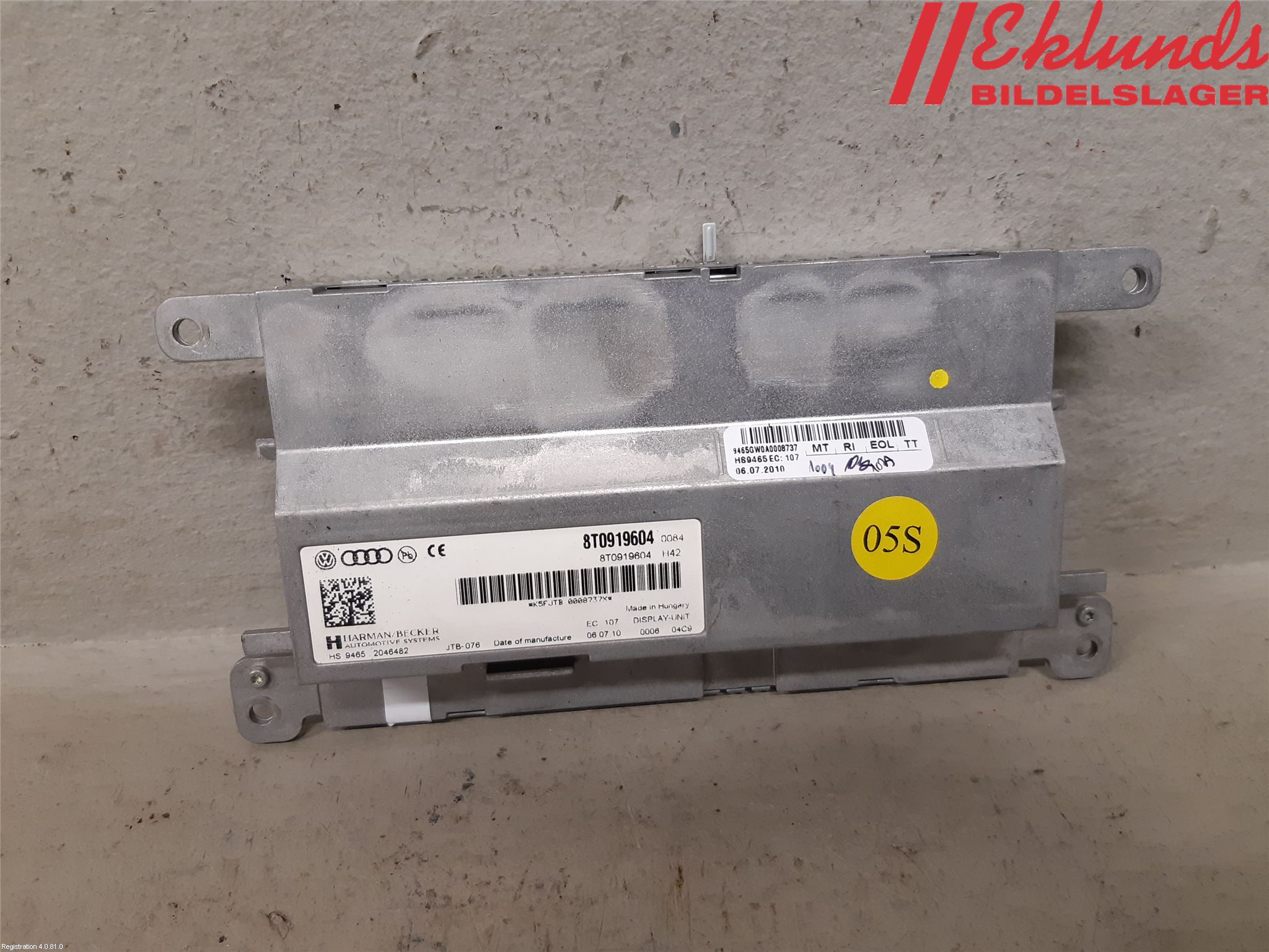 Audi A6/S6     05-11 Bildskärm