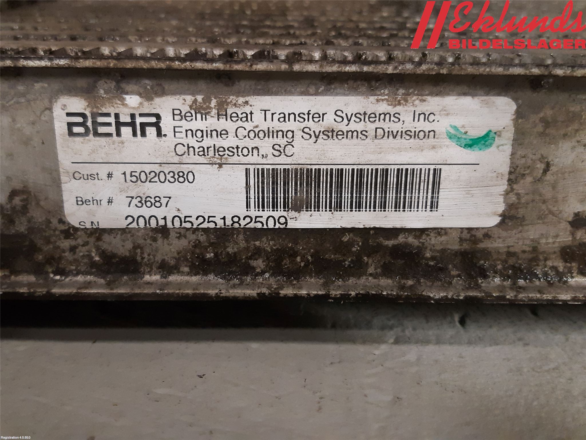 Chevrolet SILVERADO PICKUP Laddluft-Intercooler Kyl