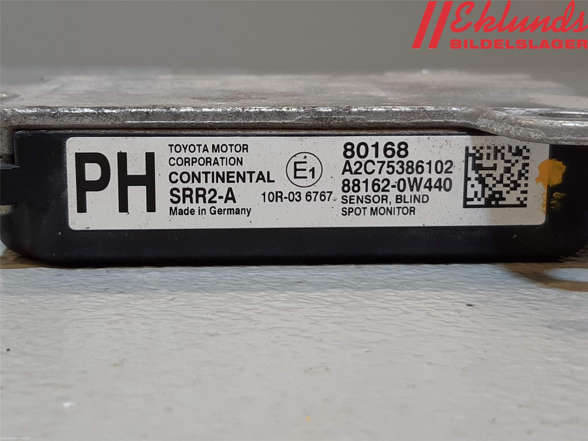 Toyota PRIUS (ZVW50) 16-21 Sensor Aktivt Kollisionsskydd