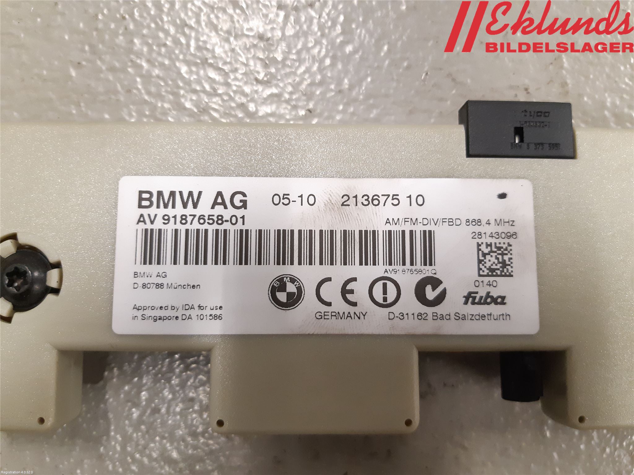 BMW 3 E90/91 SED/TOU 05-12 Antennförstärkare