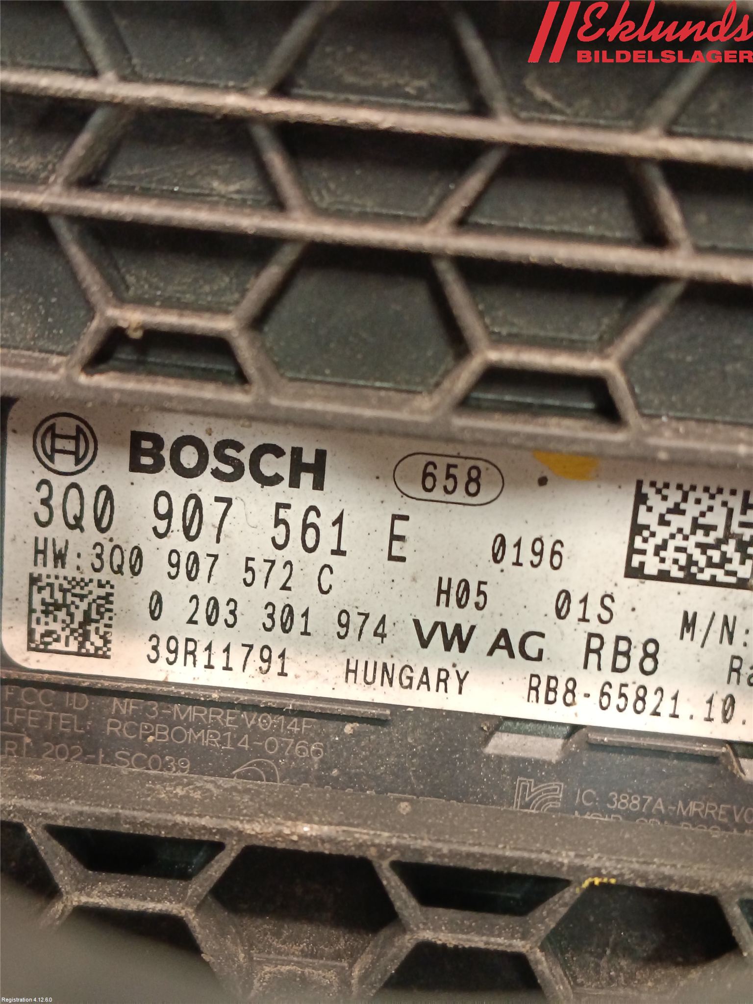 Volkswagen VW PASSAT 15-19 Sensor Aktivt Kollisionsskydd