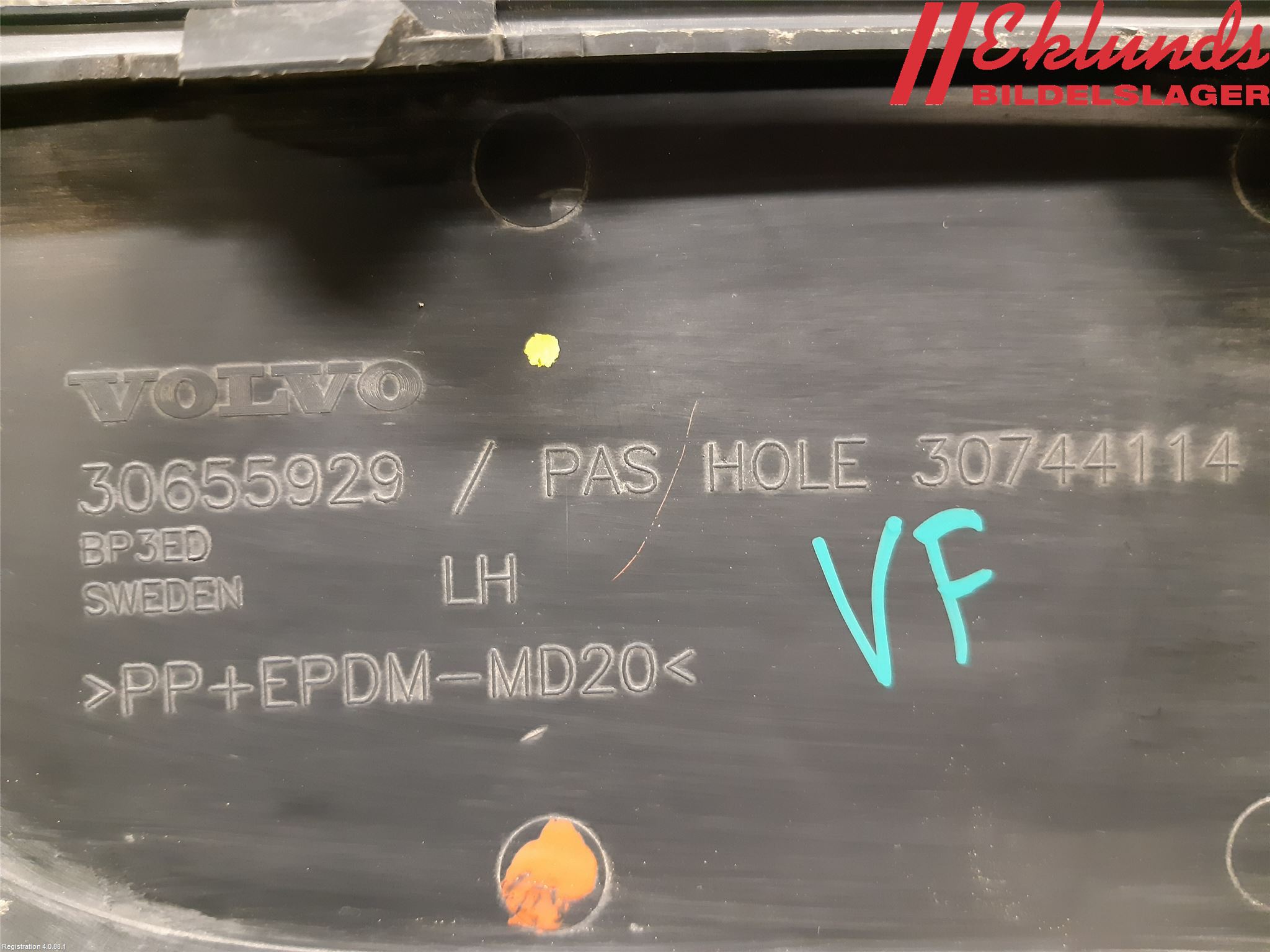 Volvo S80 07-13 Dimljussarg Fram