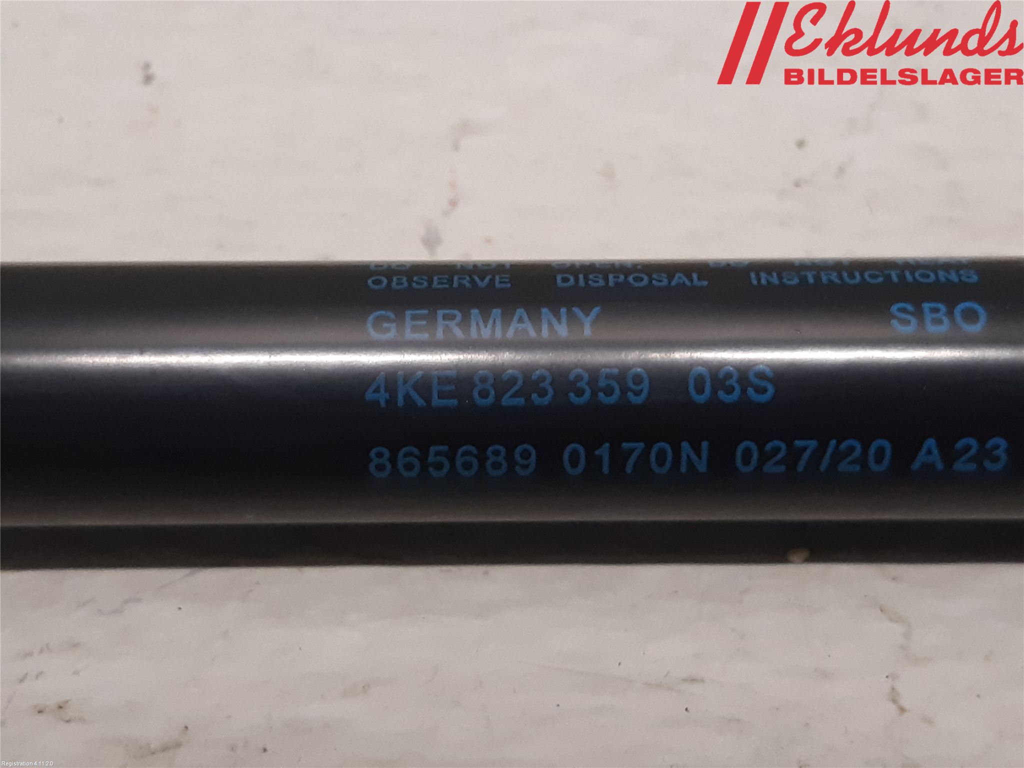 Audi E-TRON, S GE 19- Gasfjäder Motorhuv