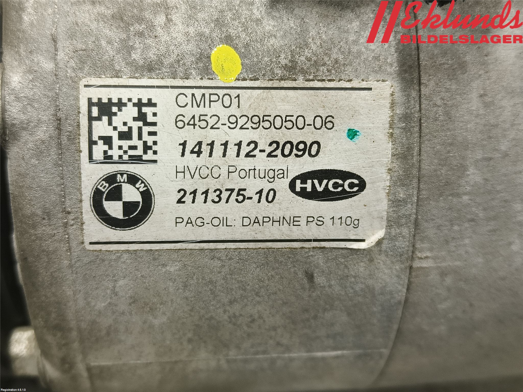 BMW 5 F10/F11/F18 09-17 Ac Kompressor