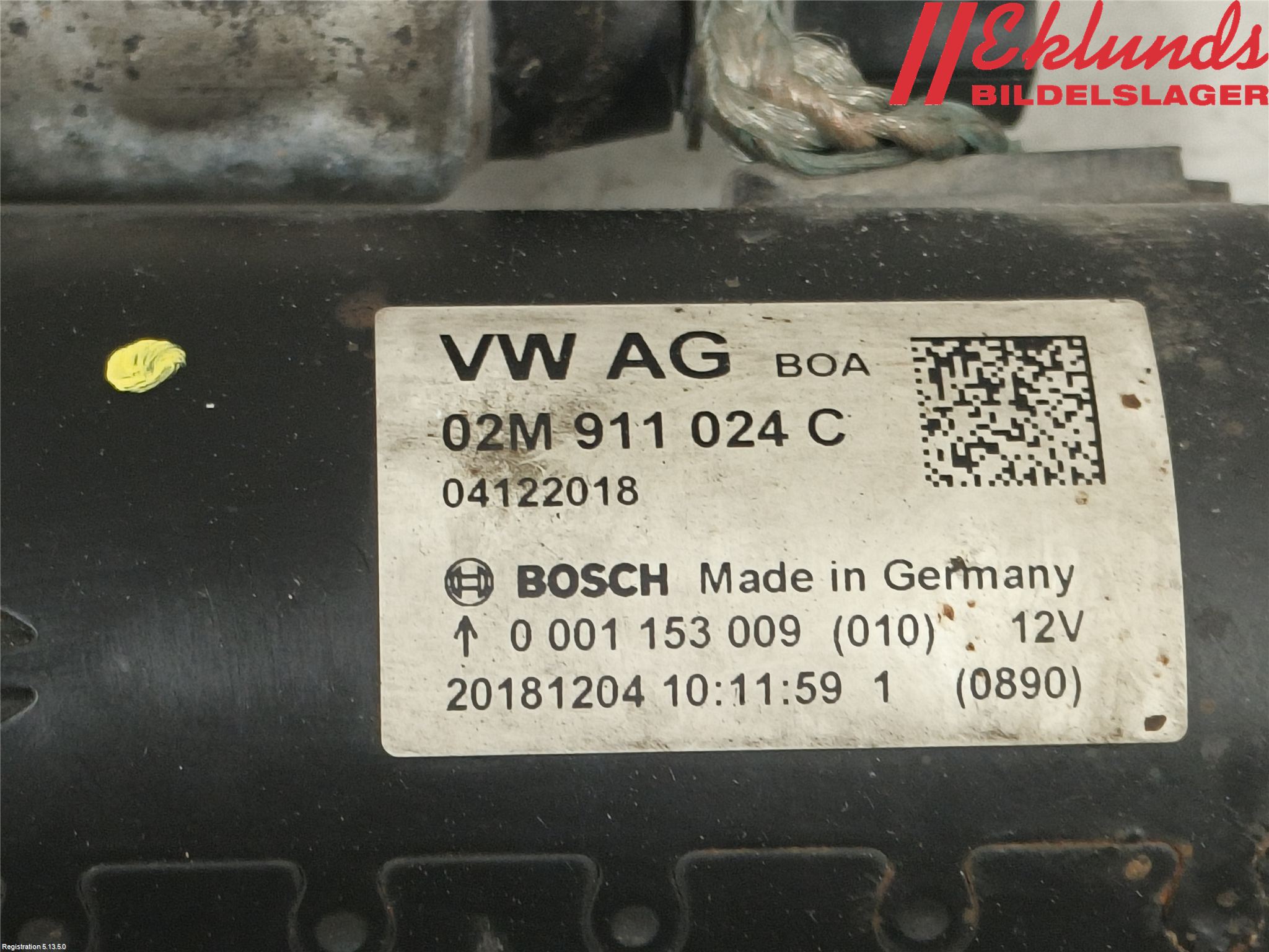 Volkswagen VW CADDY 16-20 Startmotor