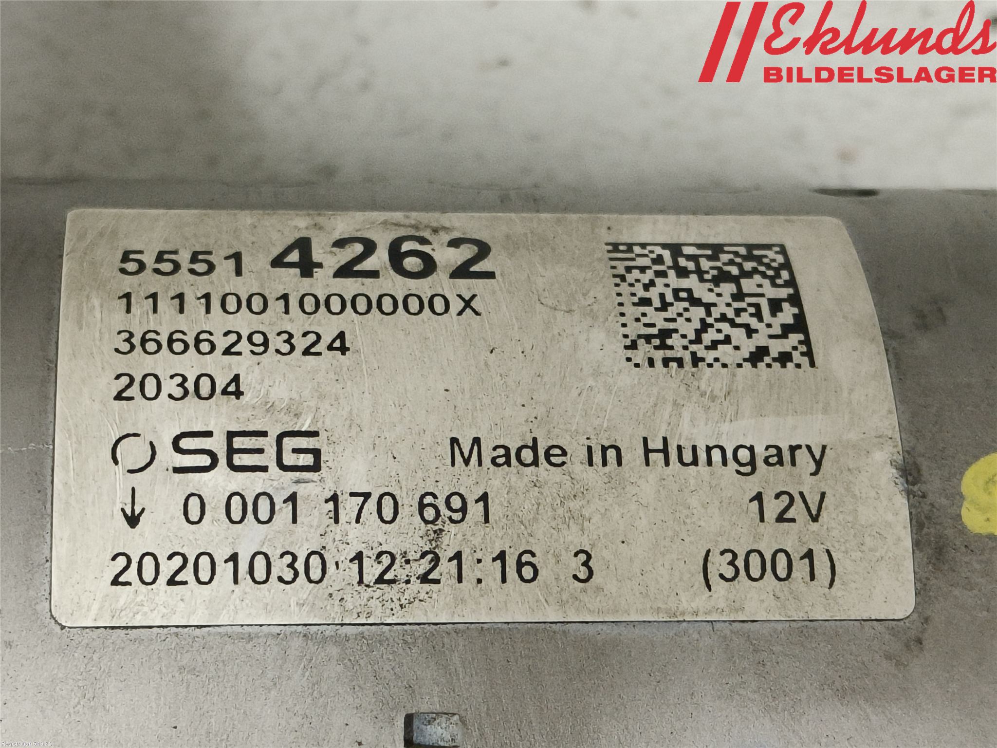 Opel ASTRA K 16-22 Startmotor