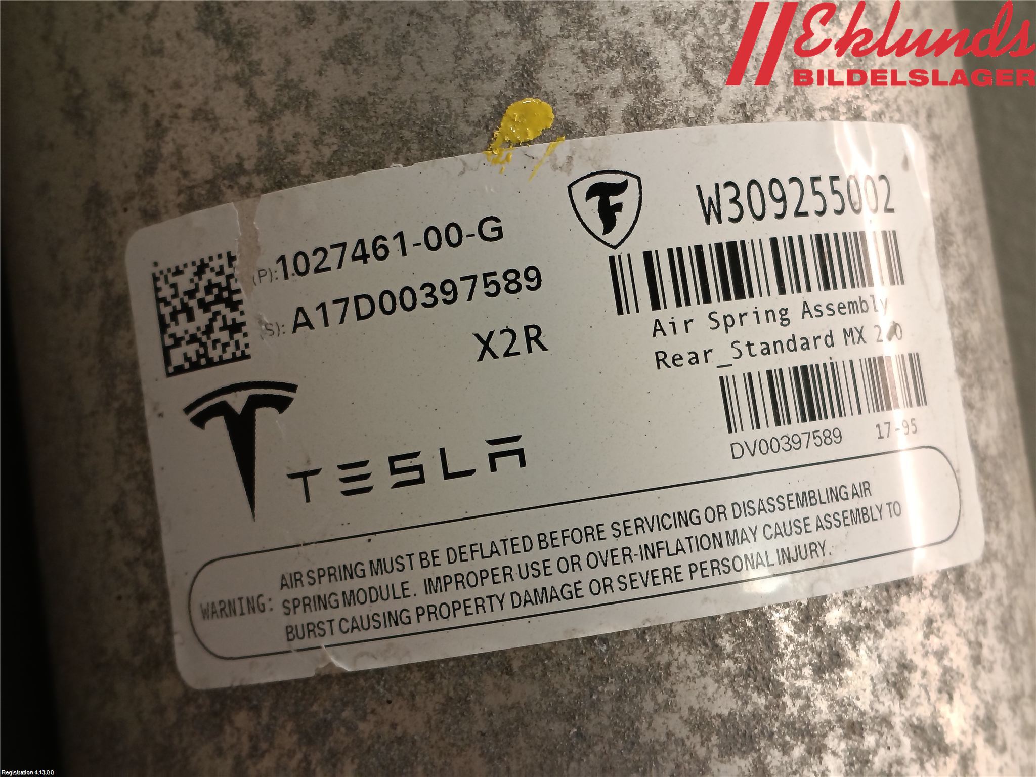 Tesla MODEL X 16- Fjäderben Bak Höger