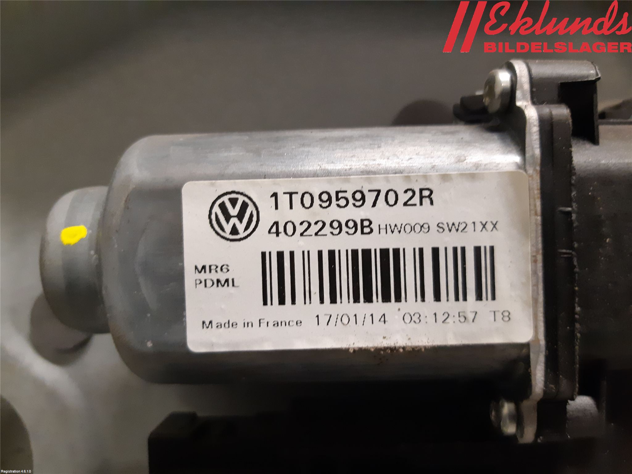 Volkswagen VW CADDY 11-15 Fönsterhiss El Kompl
