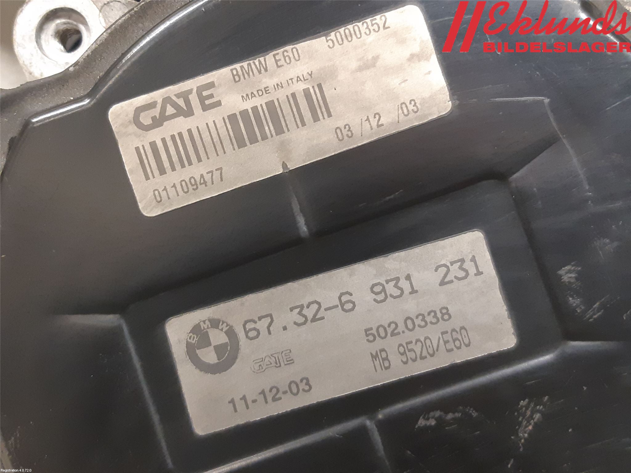 BMW 5 E60/61 Sed/Tou 02-10 Kylfläkt El