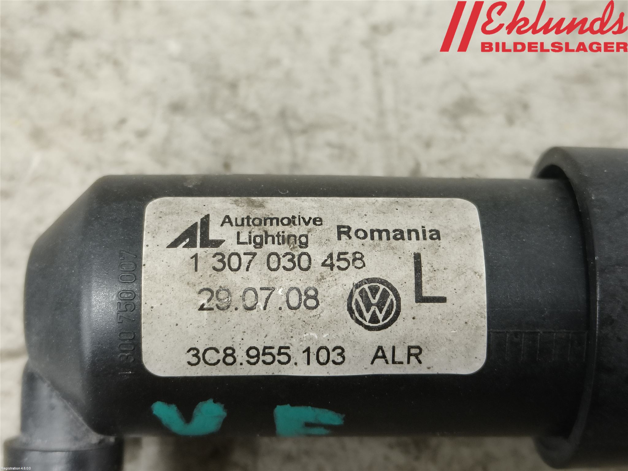 Volkswagen VW PASSAT CC 08-16 Spolarmunstycke Strålkastare