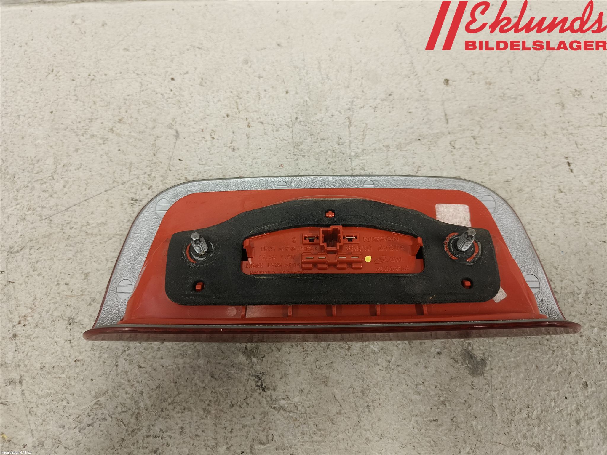 Nissan JUKE 14-19 Bromsljus Bakruta