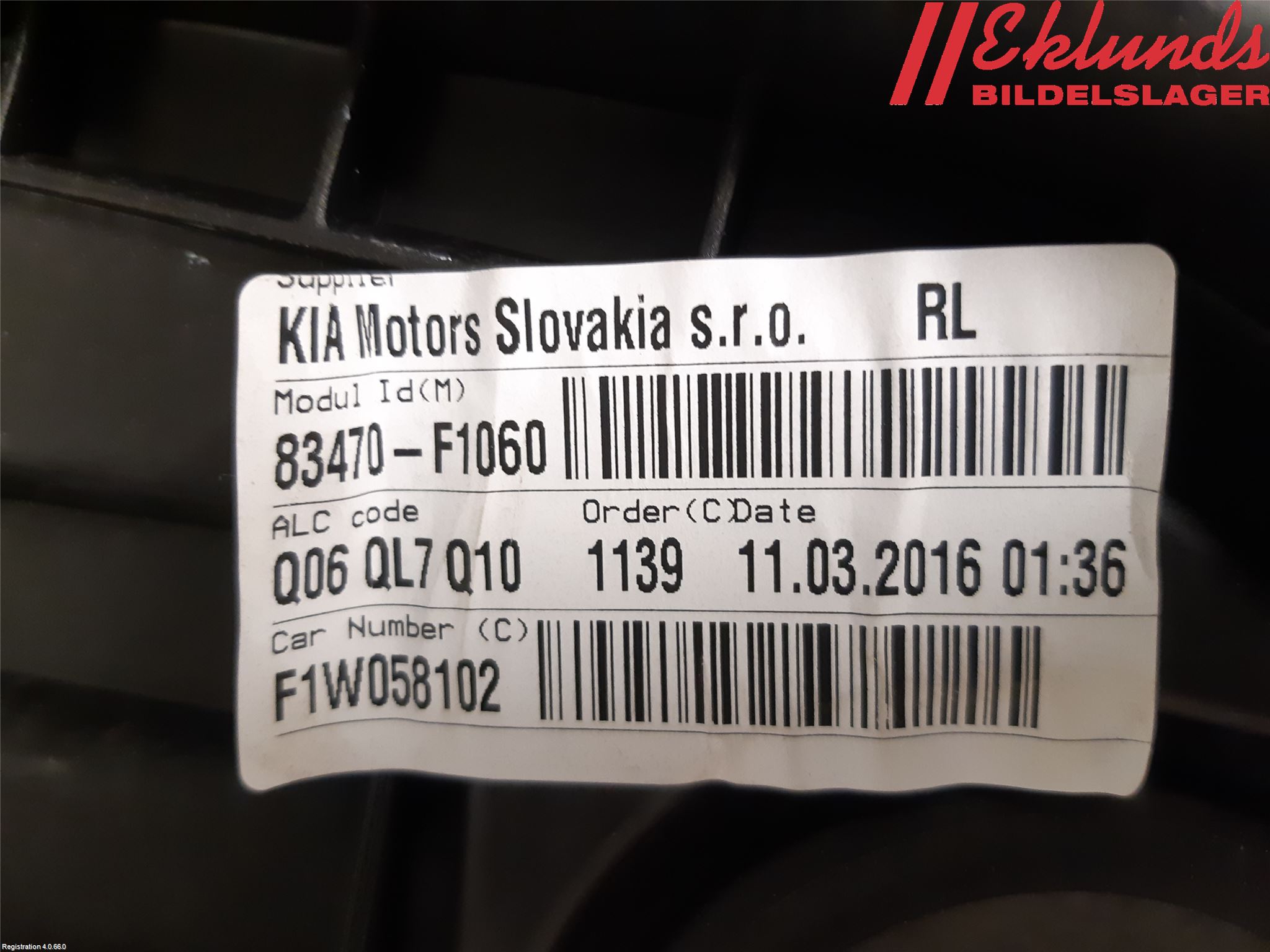 Kia SPORTAGE (QL) 16-21 Fönsterhissmekanism