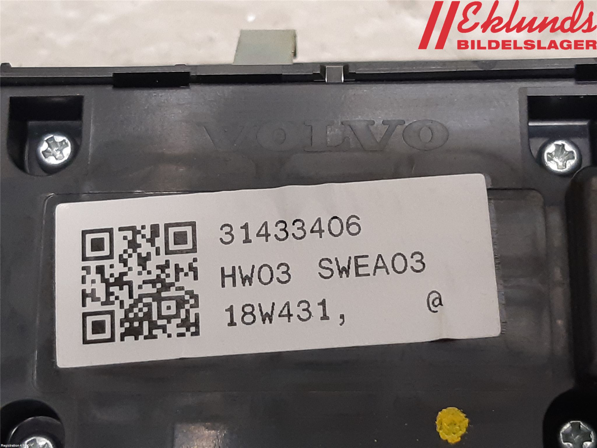 Volvo V60 19- Strömställare Elhiss