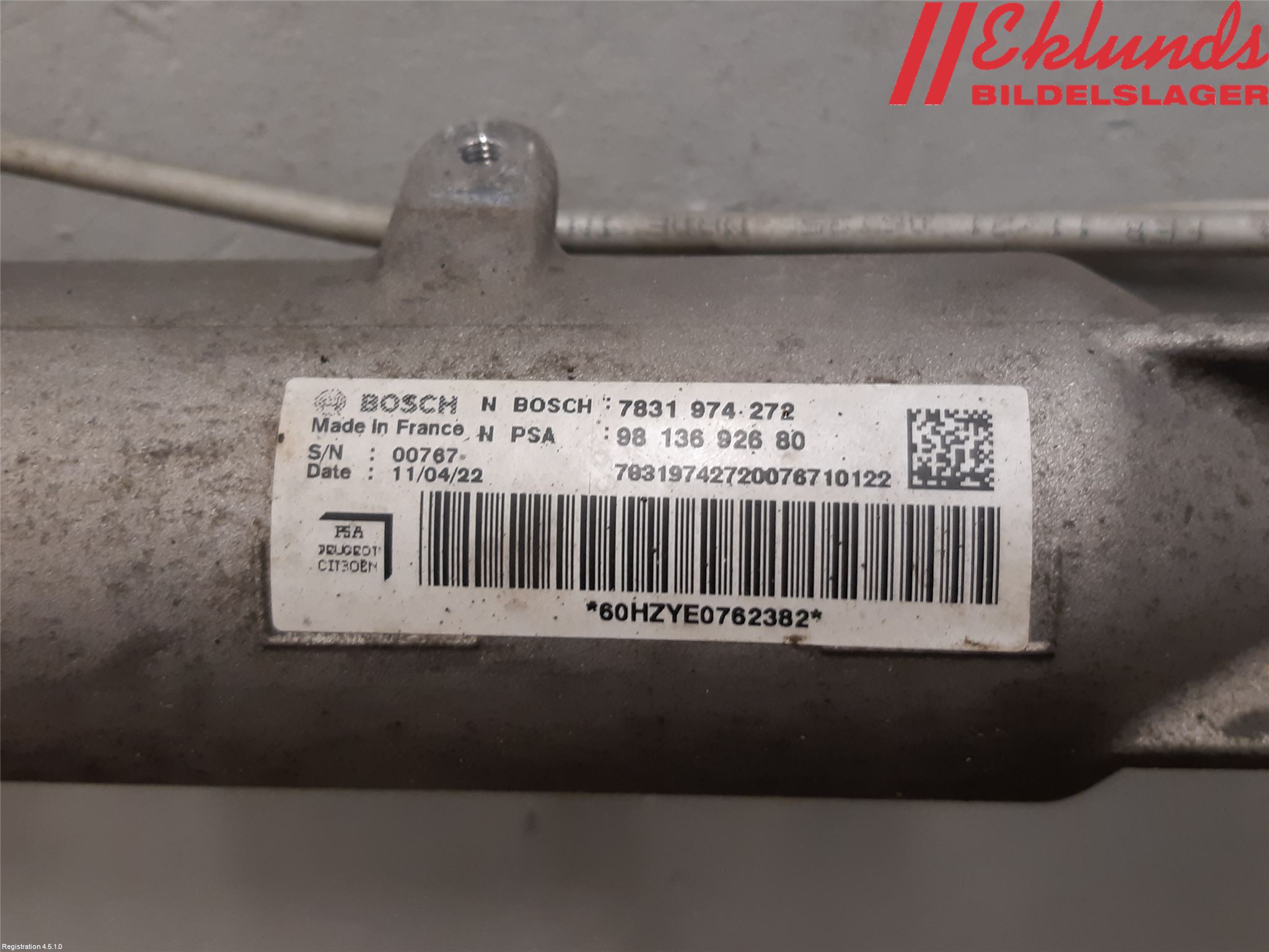 Citroen JUMPY/E-JUMPY 16- Styrväxel Servo -Snäcka