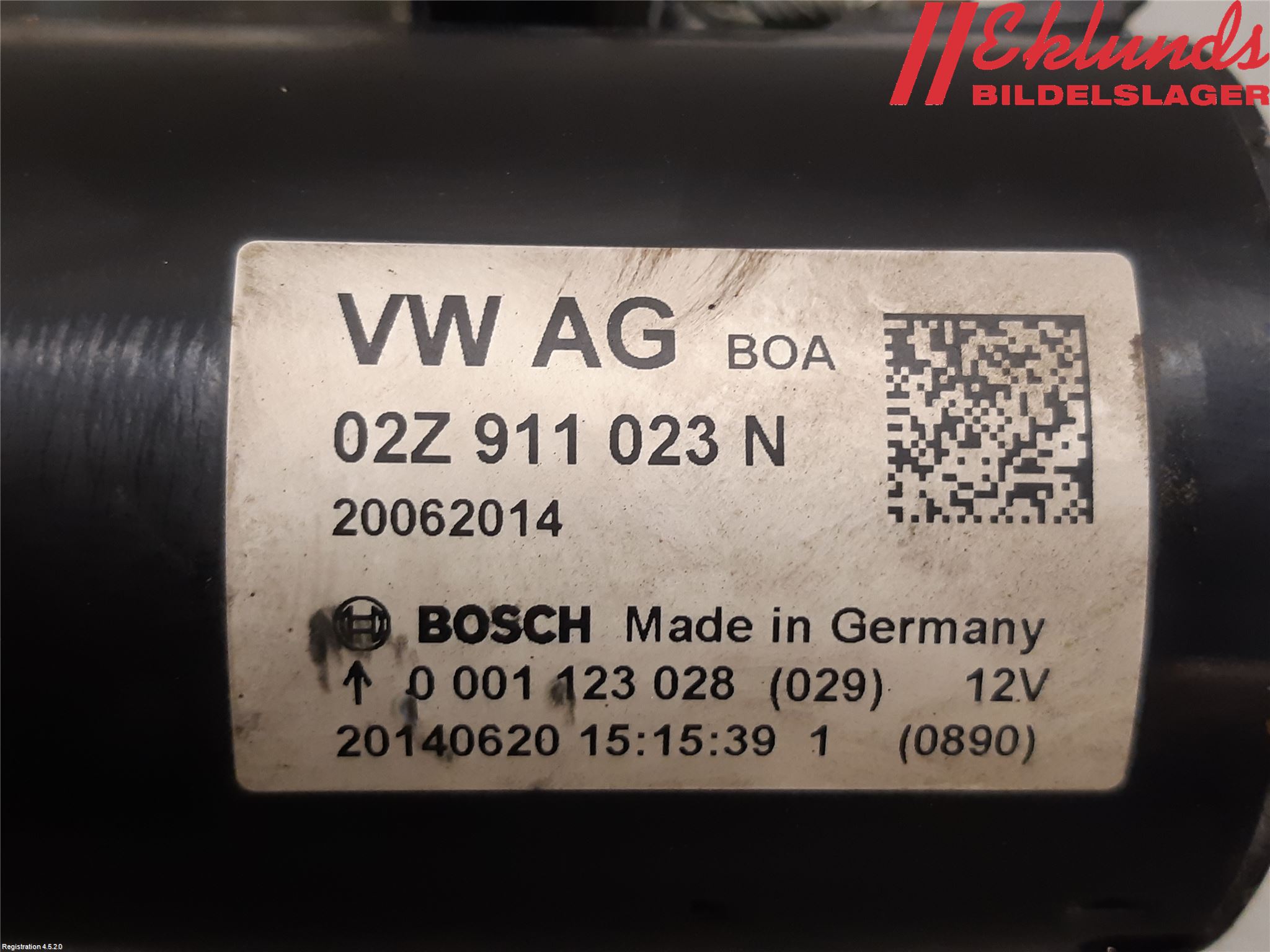 Volkswagen VW CADDY 11-15 Startmotor Diesel