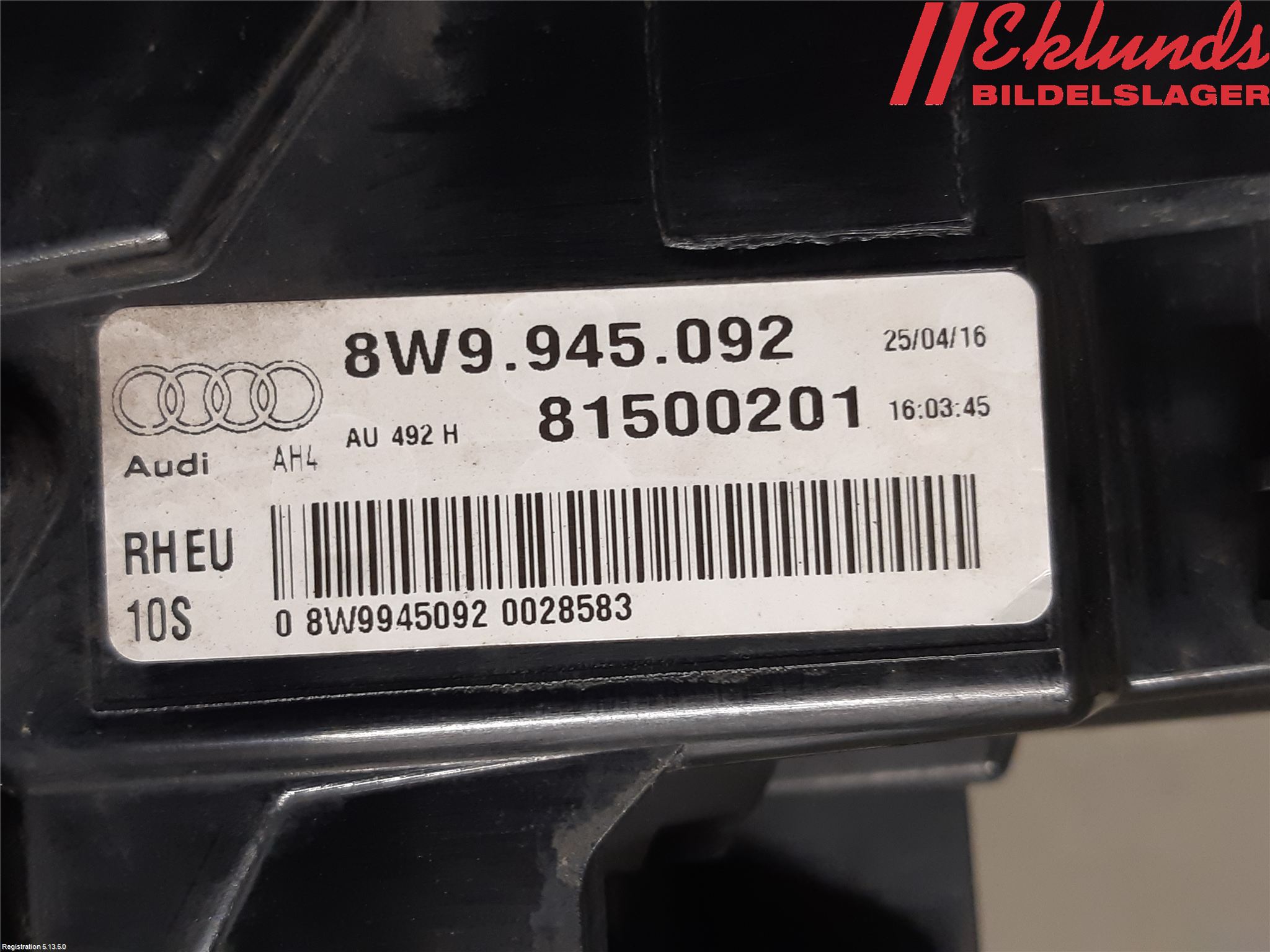 Audi A4/S4 B9 16-19 Bakljus Höger