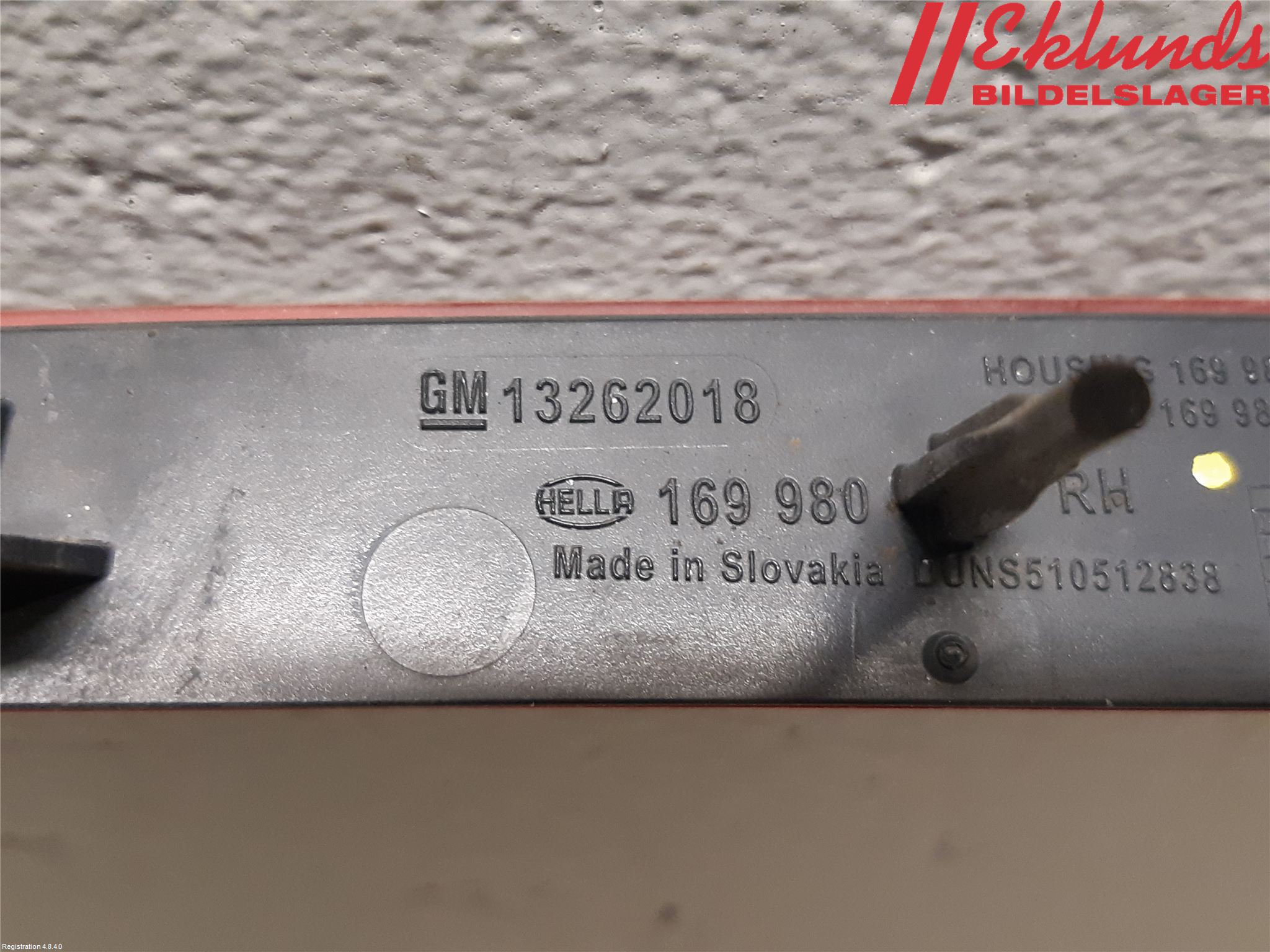 Opel ASTRA J 10-15 Dimljus/Reflex Bak