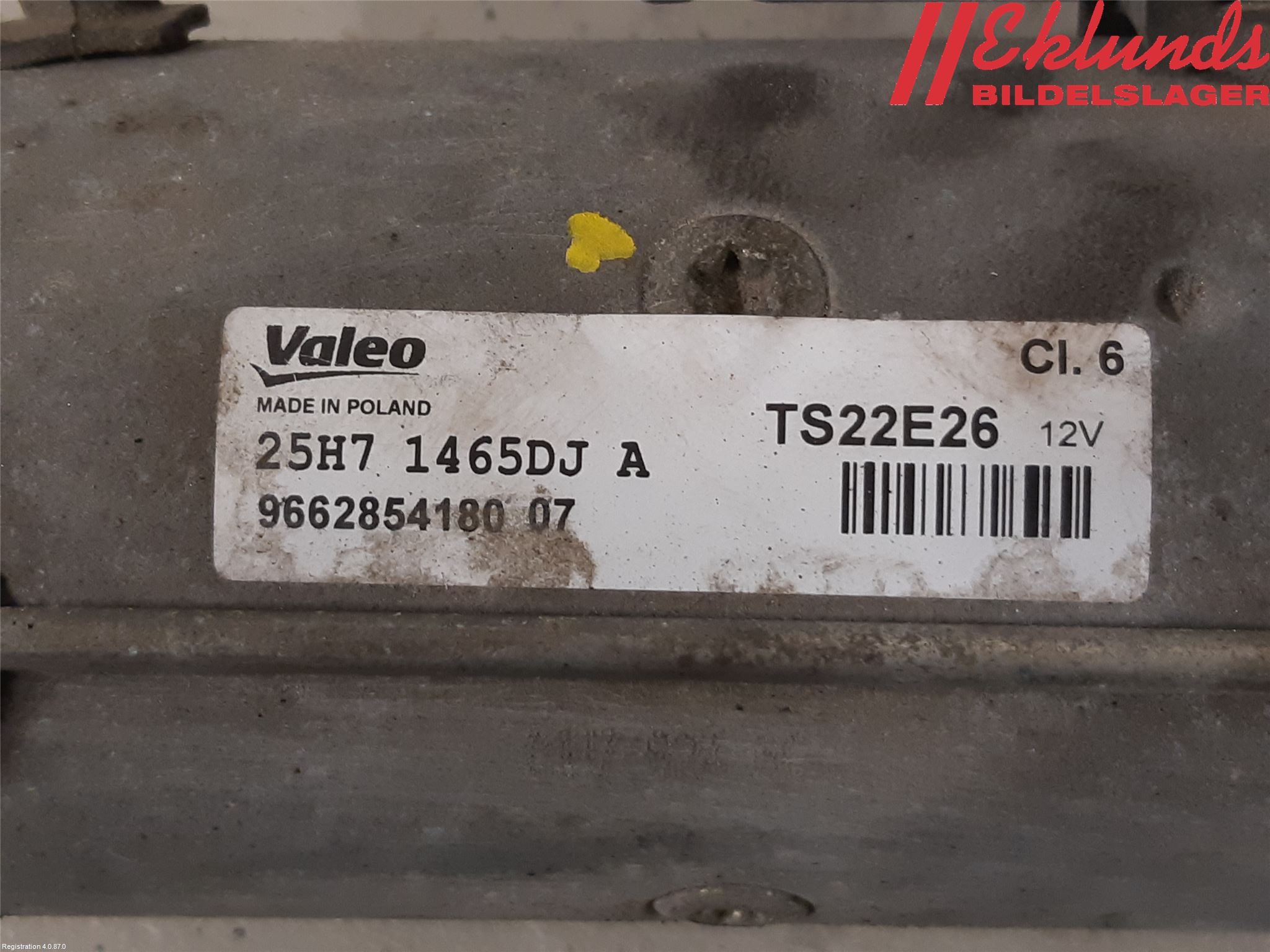 Peugeot PARTNER 16-18 Startmotor Diesel