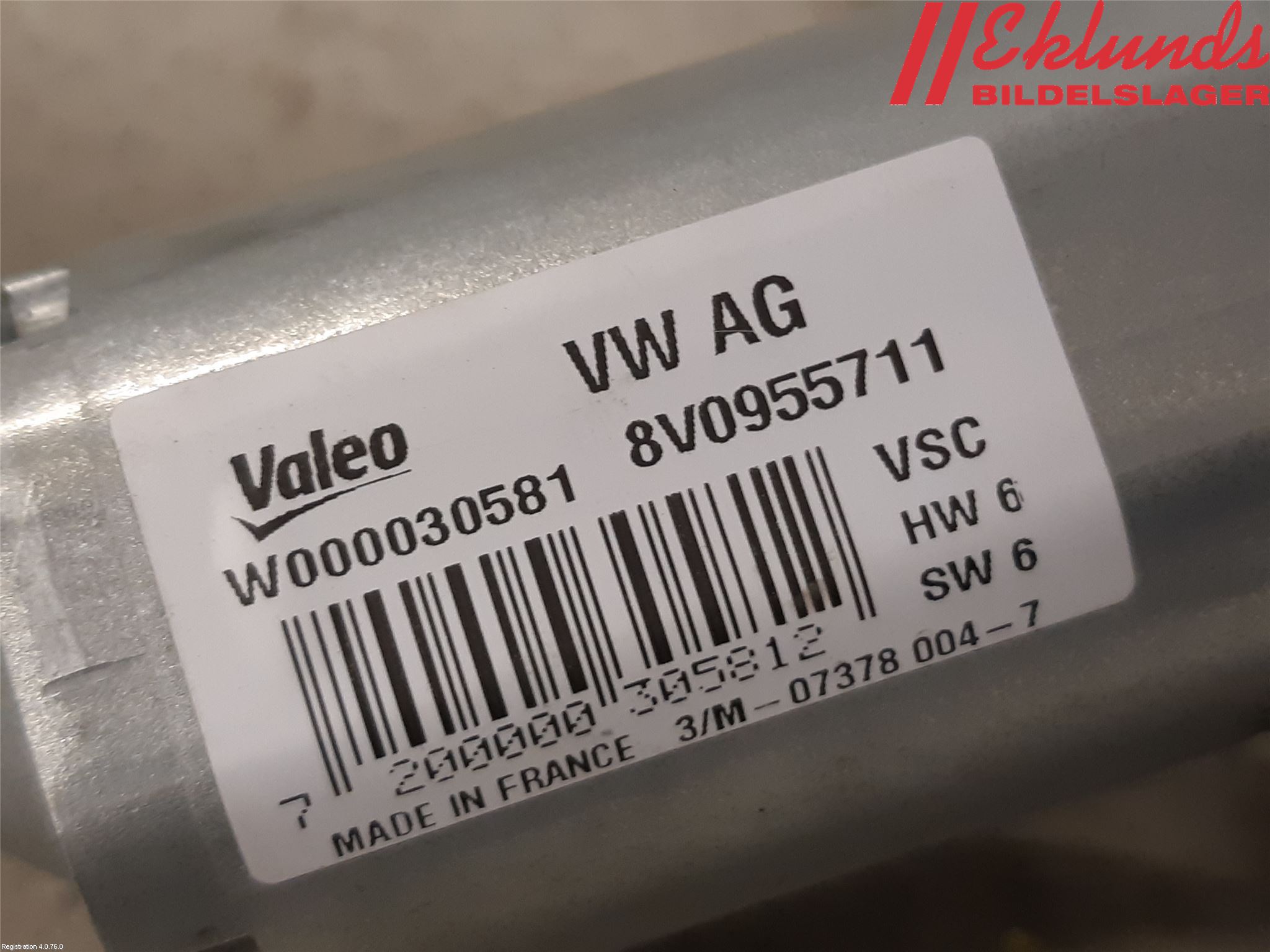 Audi Q2/SQ2 17- Torkarmotor Baklucka