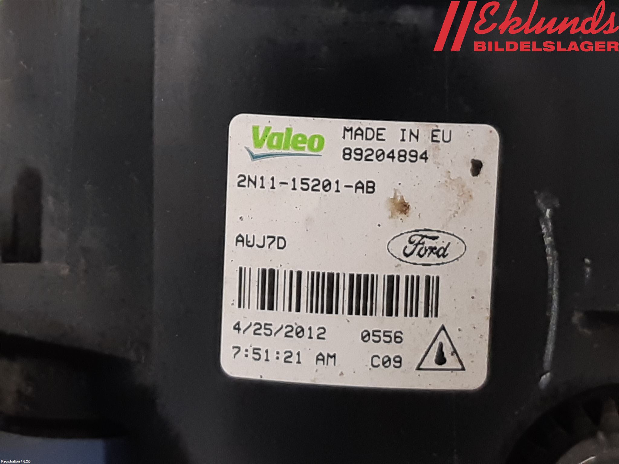 Ford FIESTA 09-12 Dimljus-Varselljus Fram