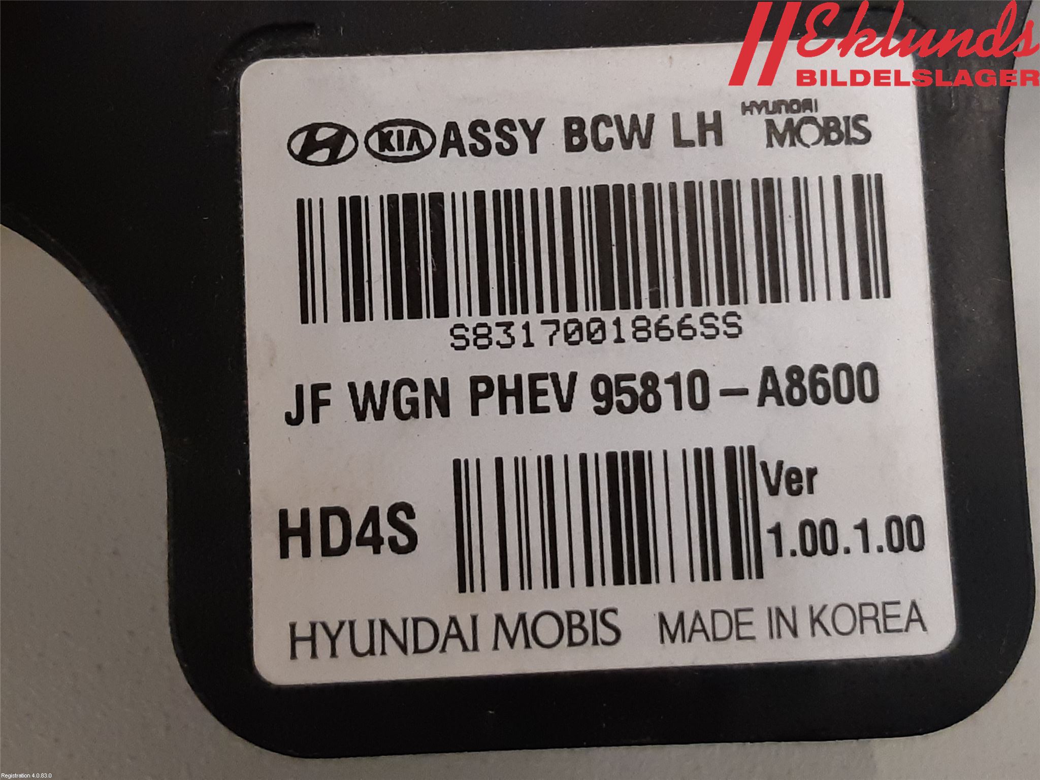 Kia OPTIMA 16-20 Sensor Aktivt Kollisionsskydd