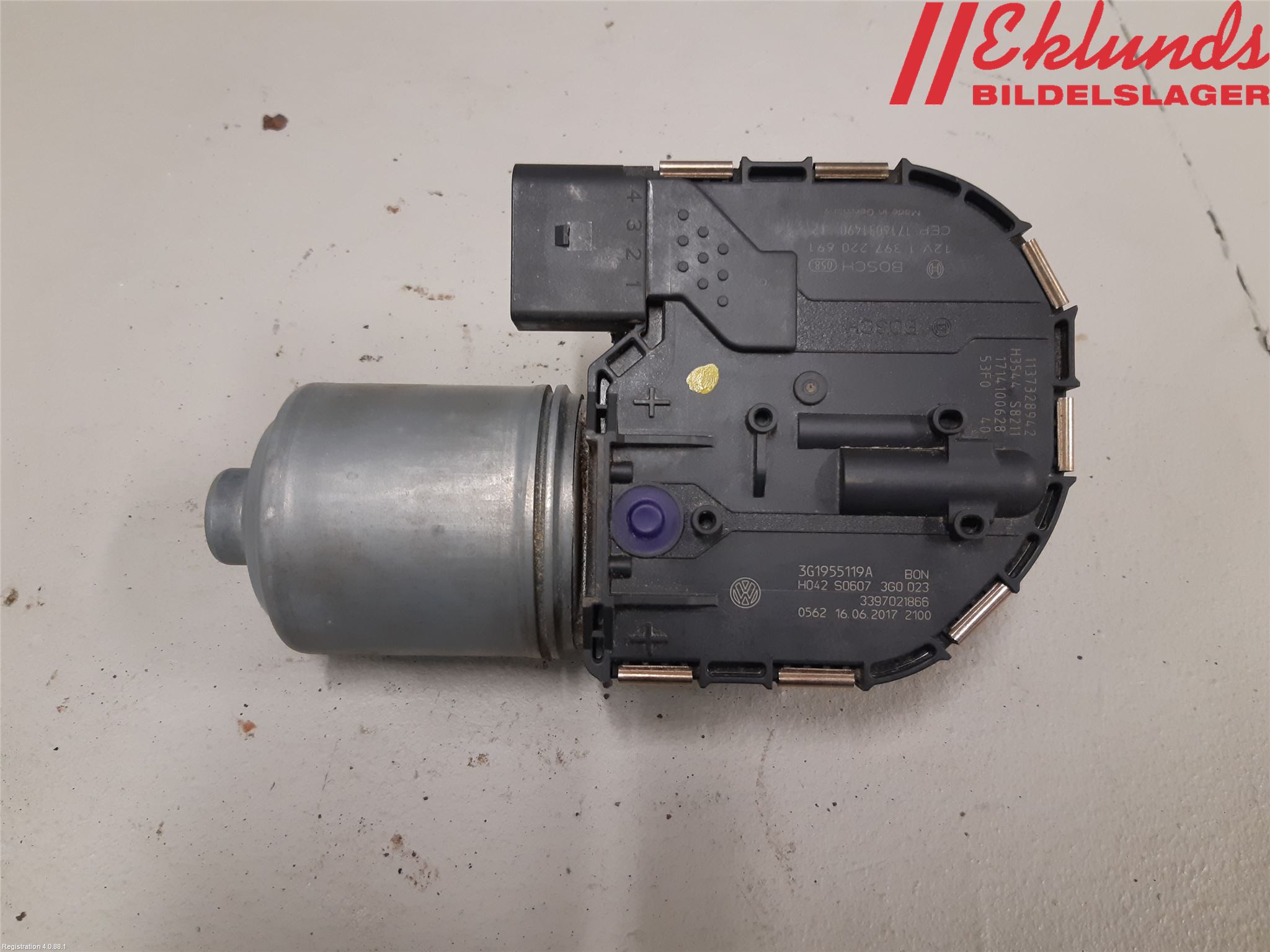 Volkswagen VW PASSAT 15-19 Torkarmotor Vindruta