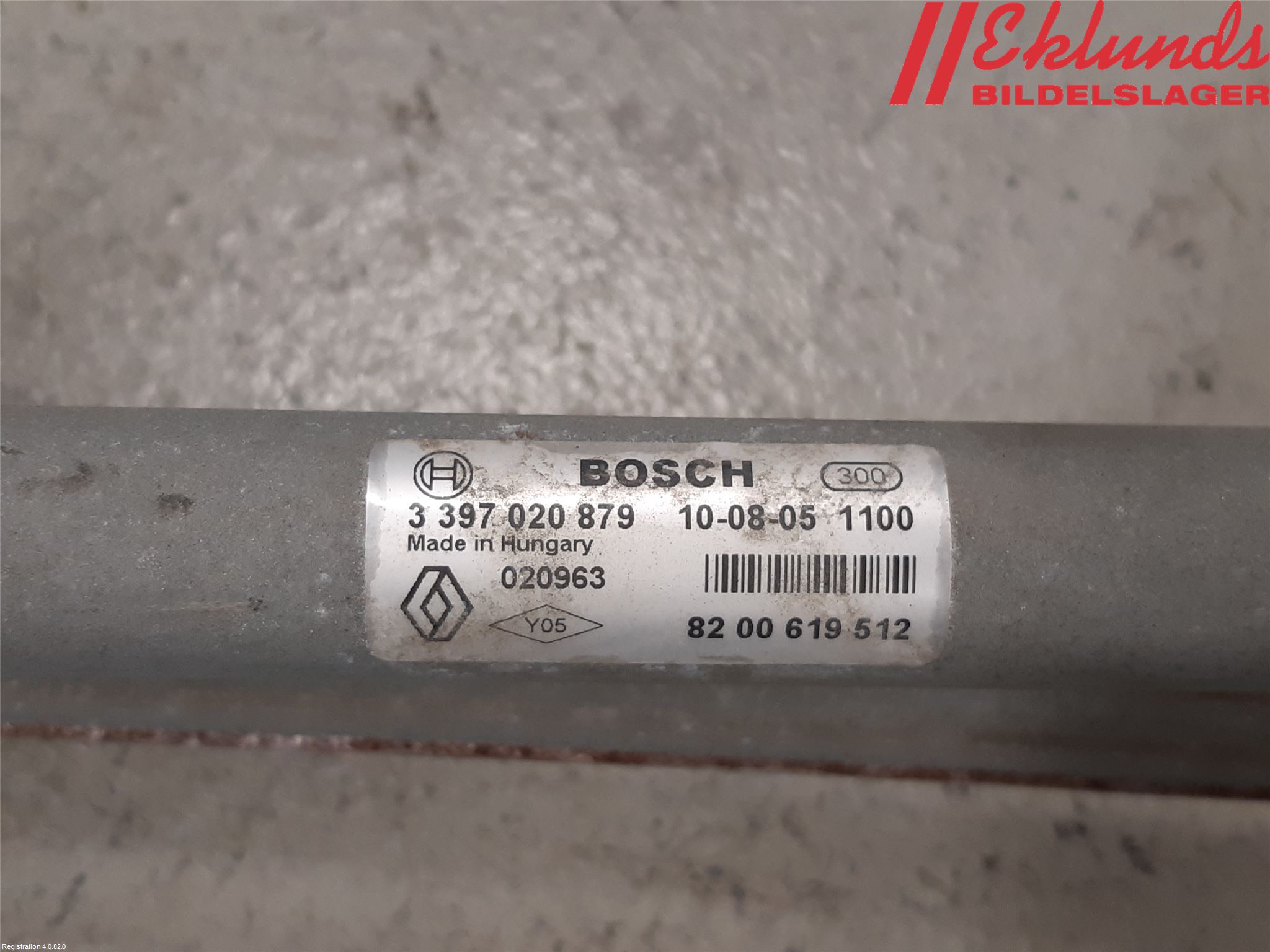 Dacia SANDERO 09-13 Torkarmekanism Vindruta