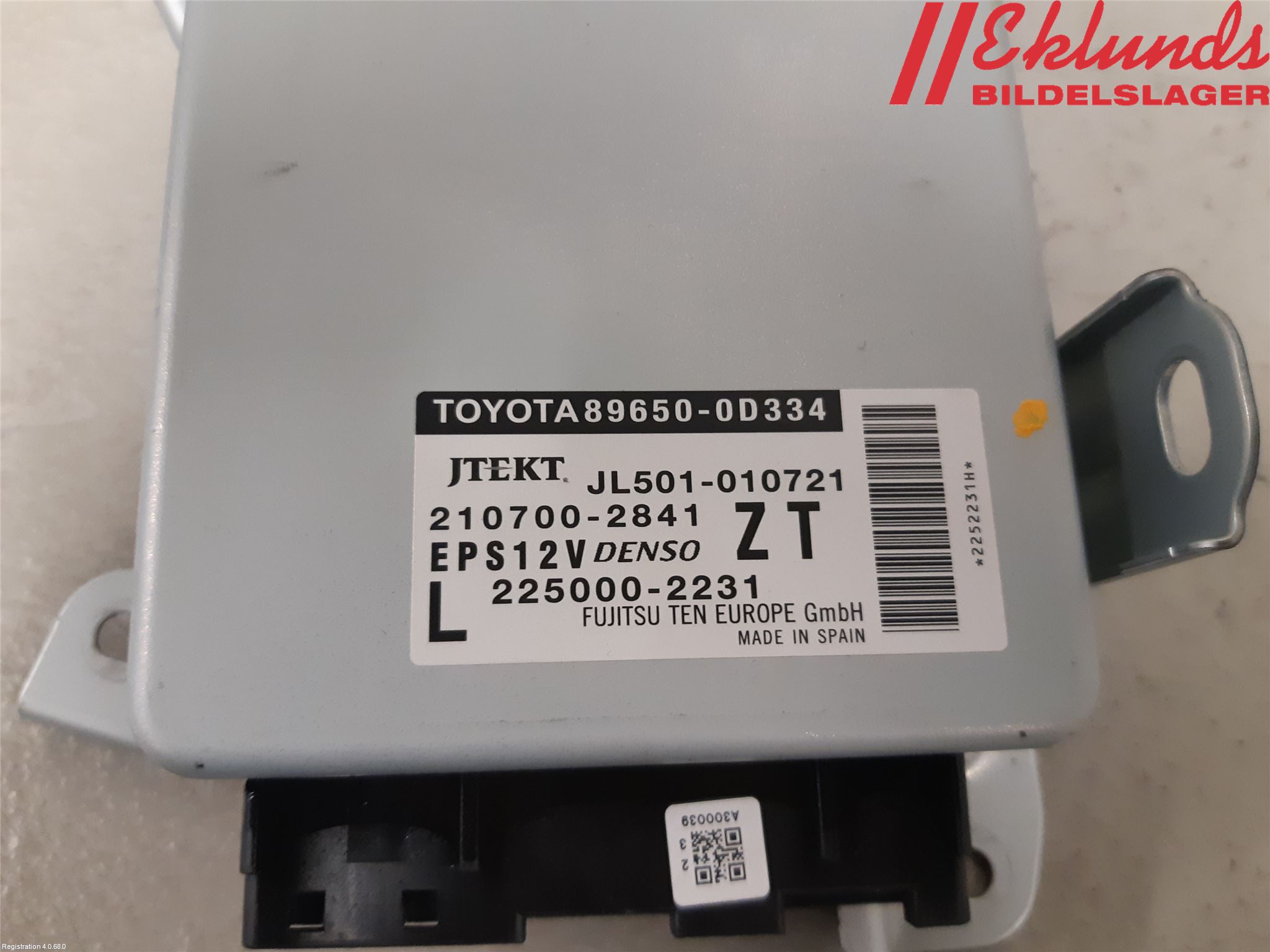 Toyota YARIS XP130 15-20 Styrenhet Styrservo