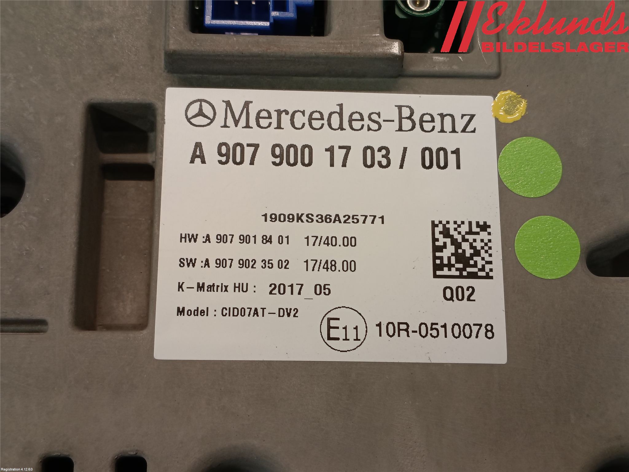 Mercedes-Benz MB SPRINTER (W907/W910) 19- Cd Radio - Multimediapanel