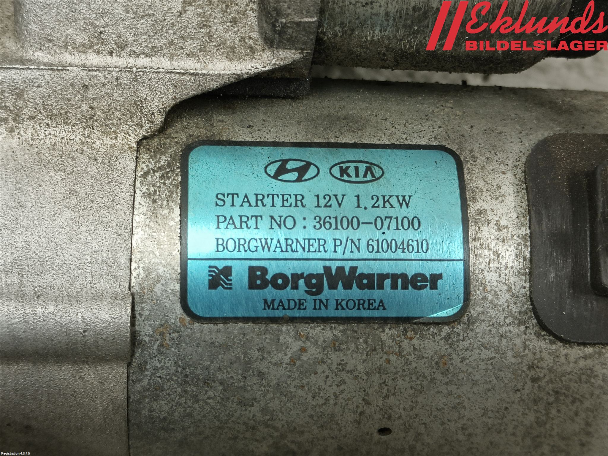 Hyundai i10 LA 20- Startmotor