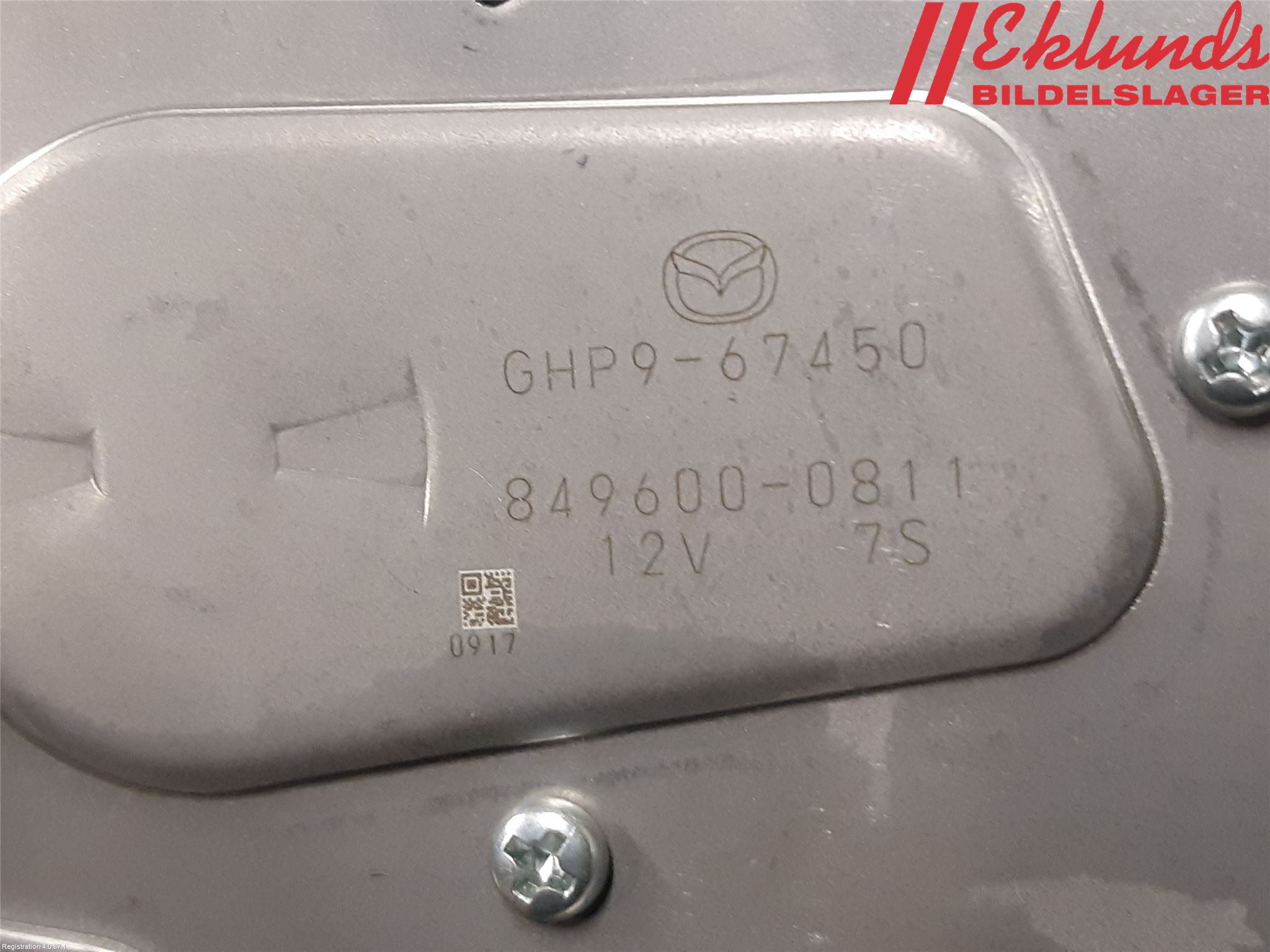 Mazda 6 13- Torkarmotor Baklucka