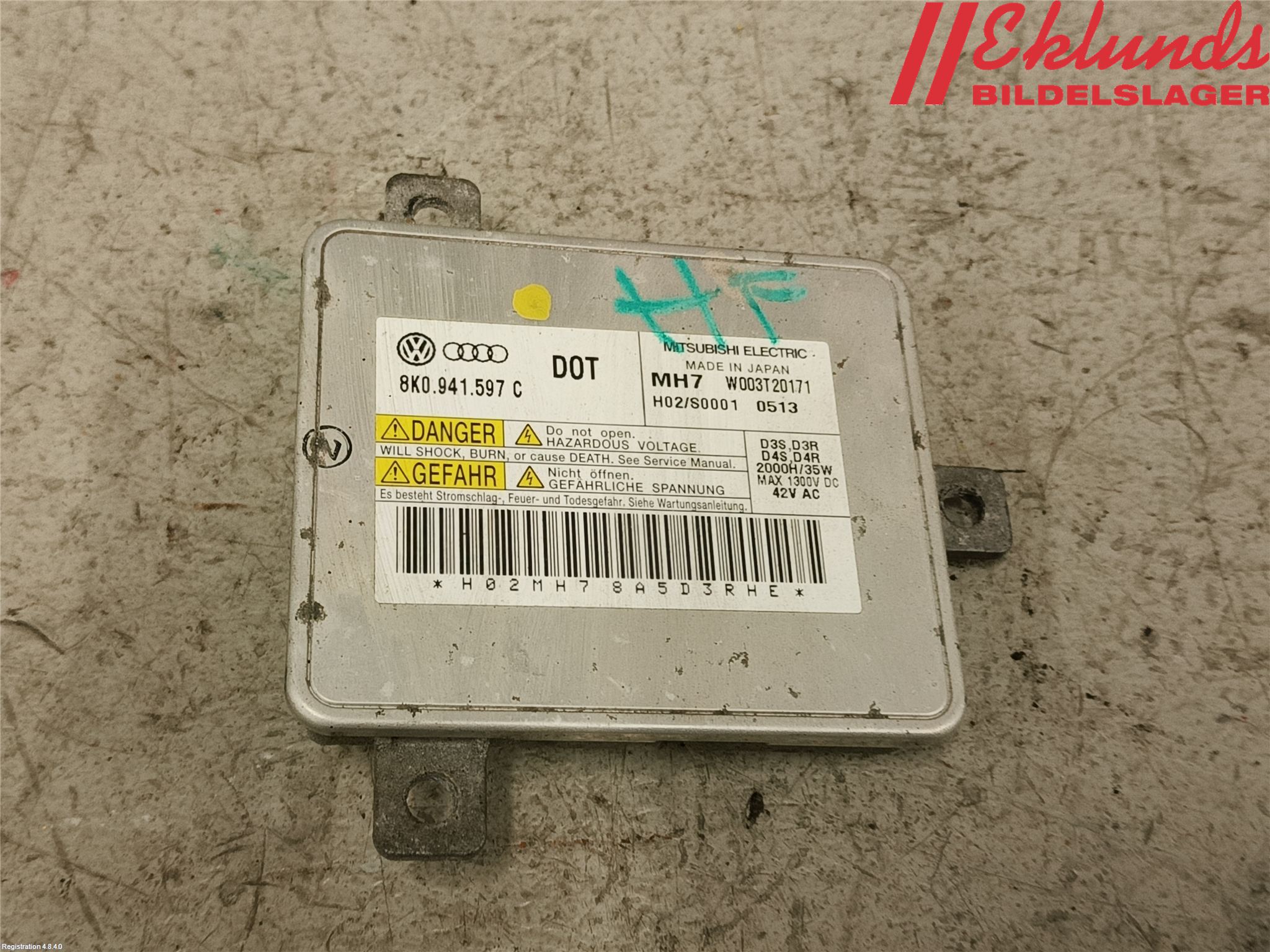 Audi A4/S4 08-11 Styrenhet Strålkastare