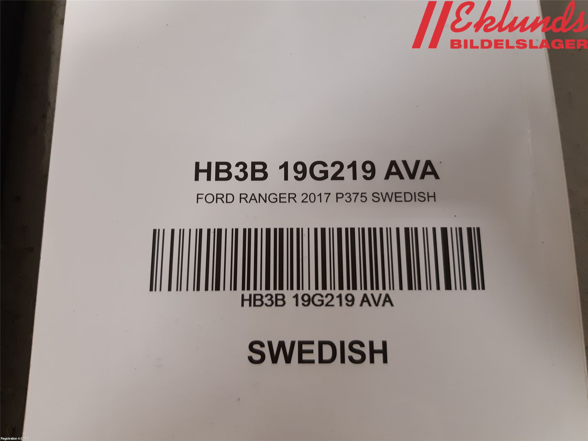 Ford RANGER EU 12-23 Instruktionsbok