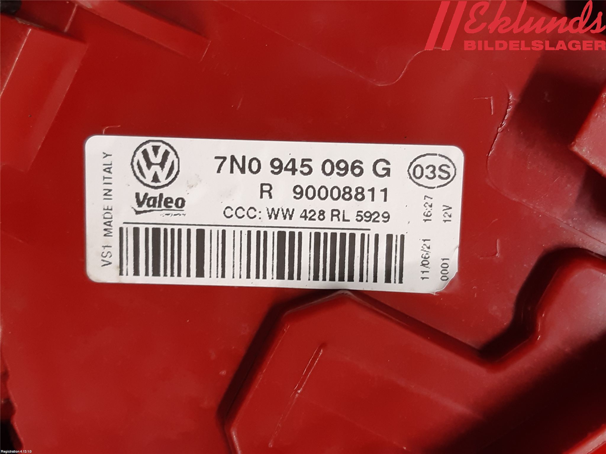 Volkswagen VW SHARAN 11- Bakljus Höger