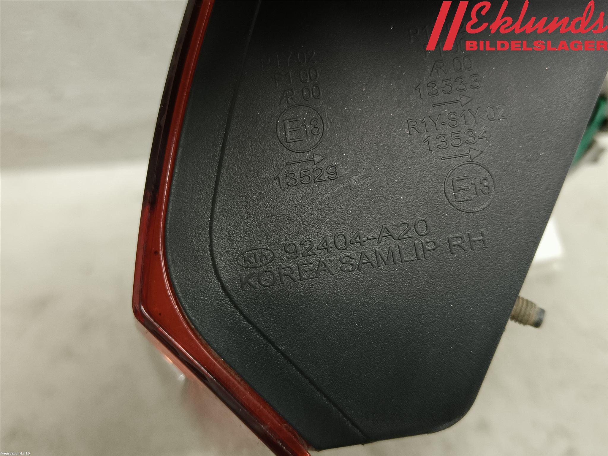 Kia CEED 12-18 Bakljus Lucka Hö