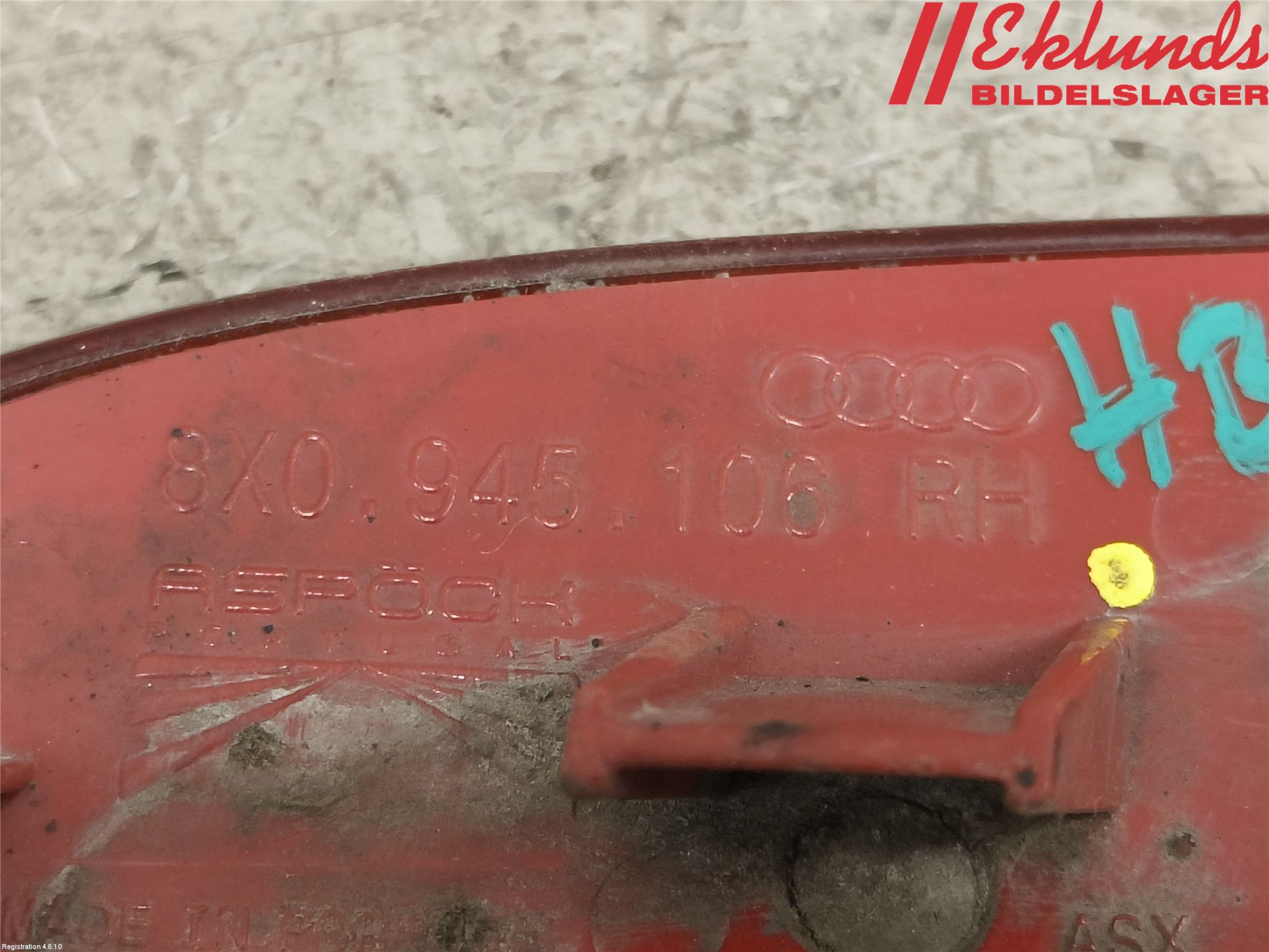 Audi A1/S1 11-18 Dimljus/Reflex Bak