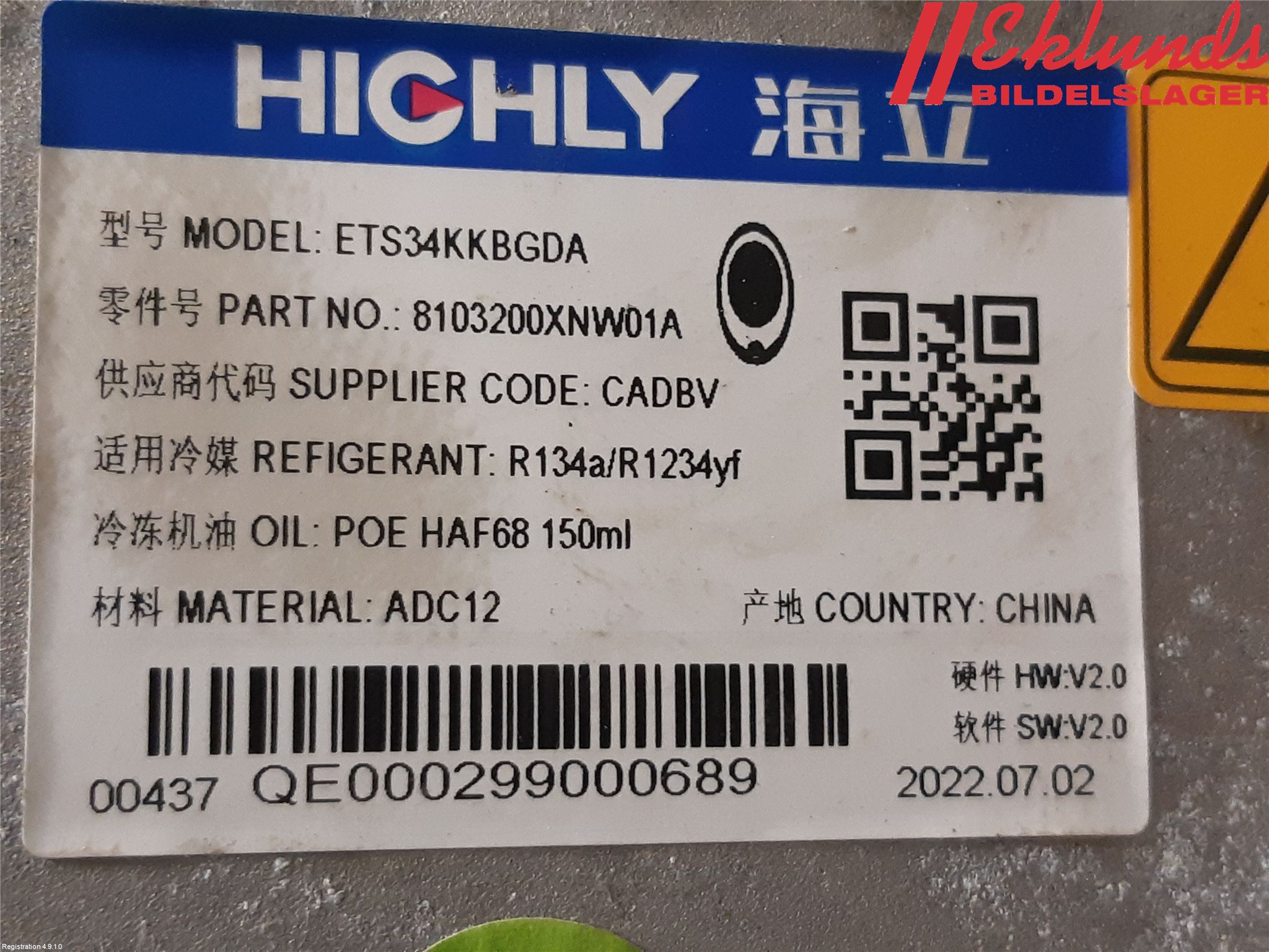Ora FUNKY CAT 22-23 Ac Kompressor
