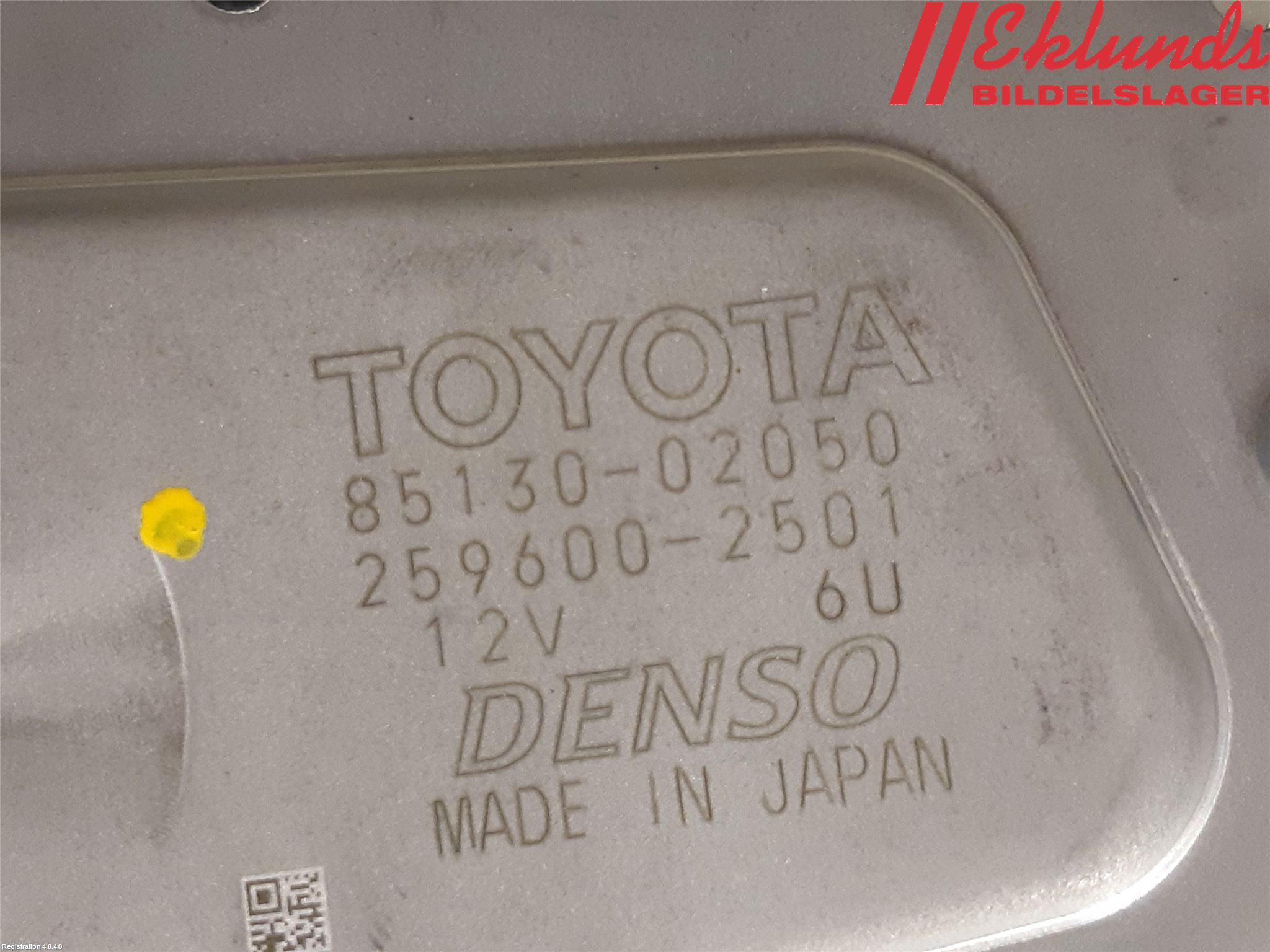 Toyota AURIS 13-19 Torkarmotor Baklucka