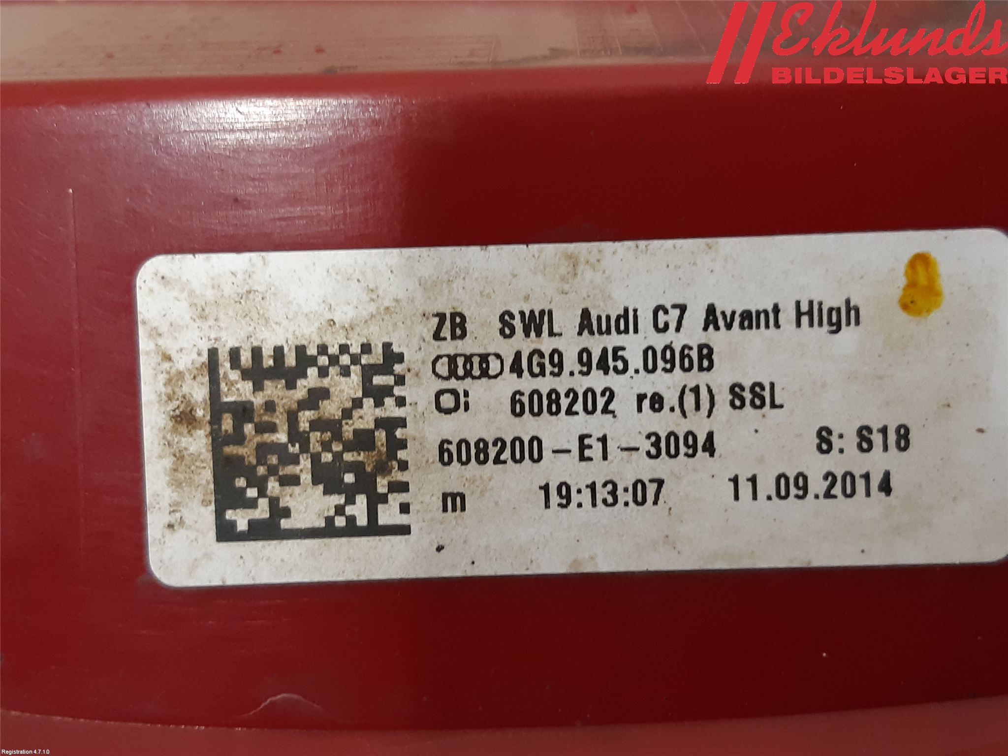 Audi A6 ALLROAD 12-18 Bakljus Höger